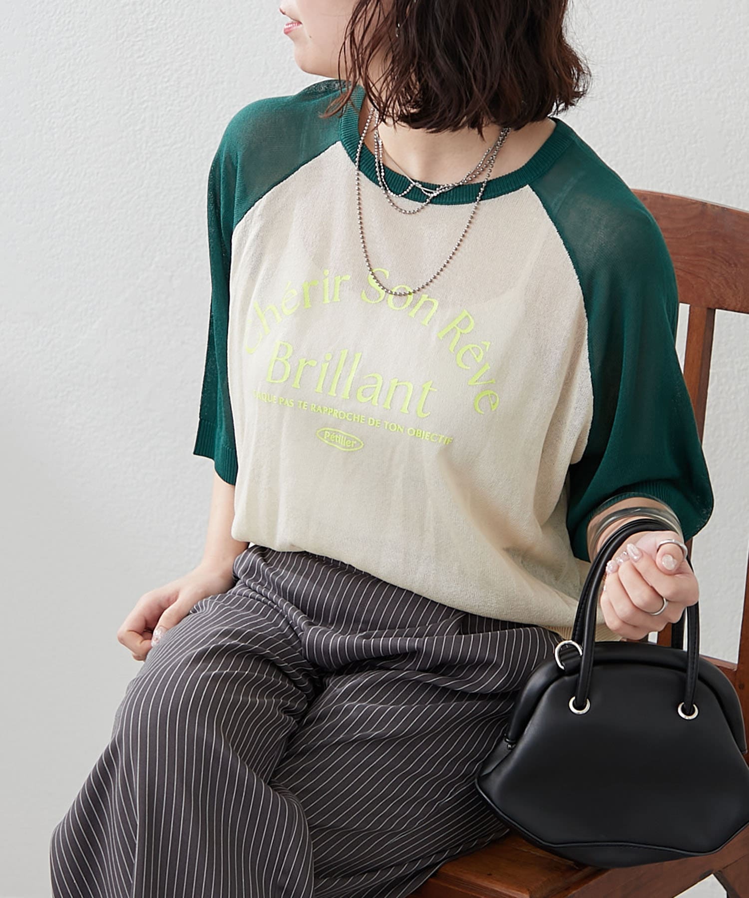 Remind me and forever(リマインドミーアンドフォーエバー) 【大人カジュアルにも】【品のある透け感】シアロゴアソートプルオーバー