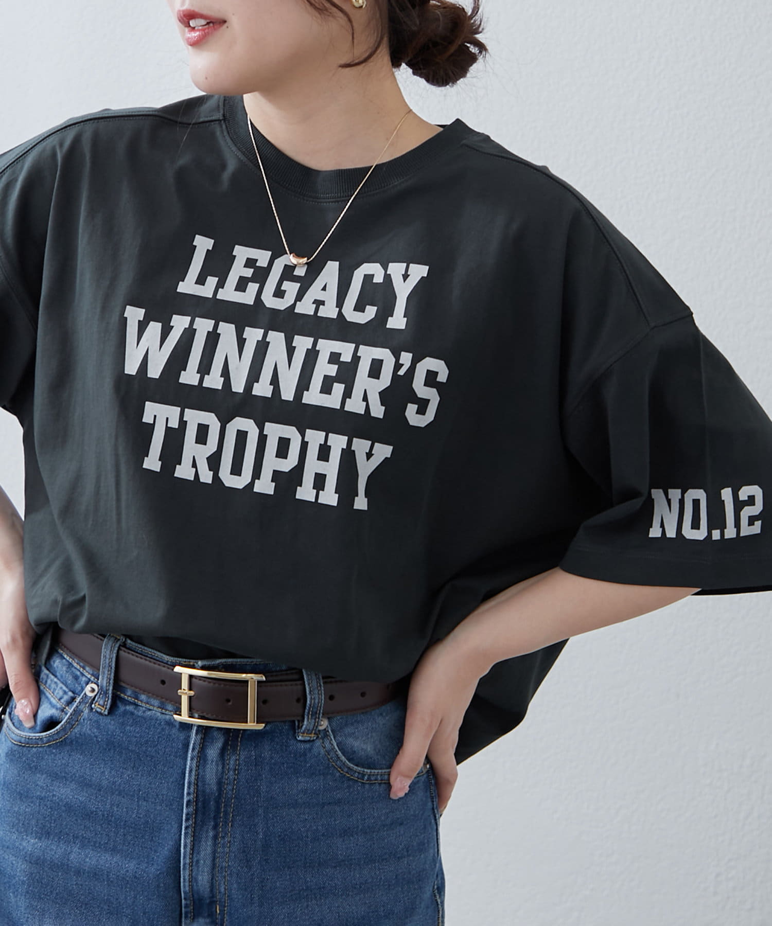 Remind me and forever(リマインドミーアンドフォーエバー) 《サスティナブル企画》《オーガニックコットン》カレッジロゴＴ