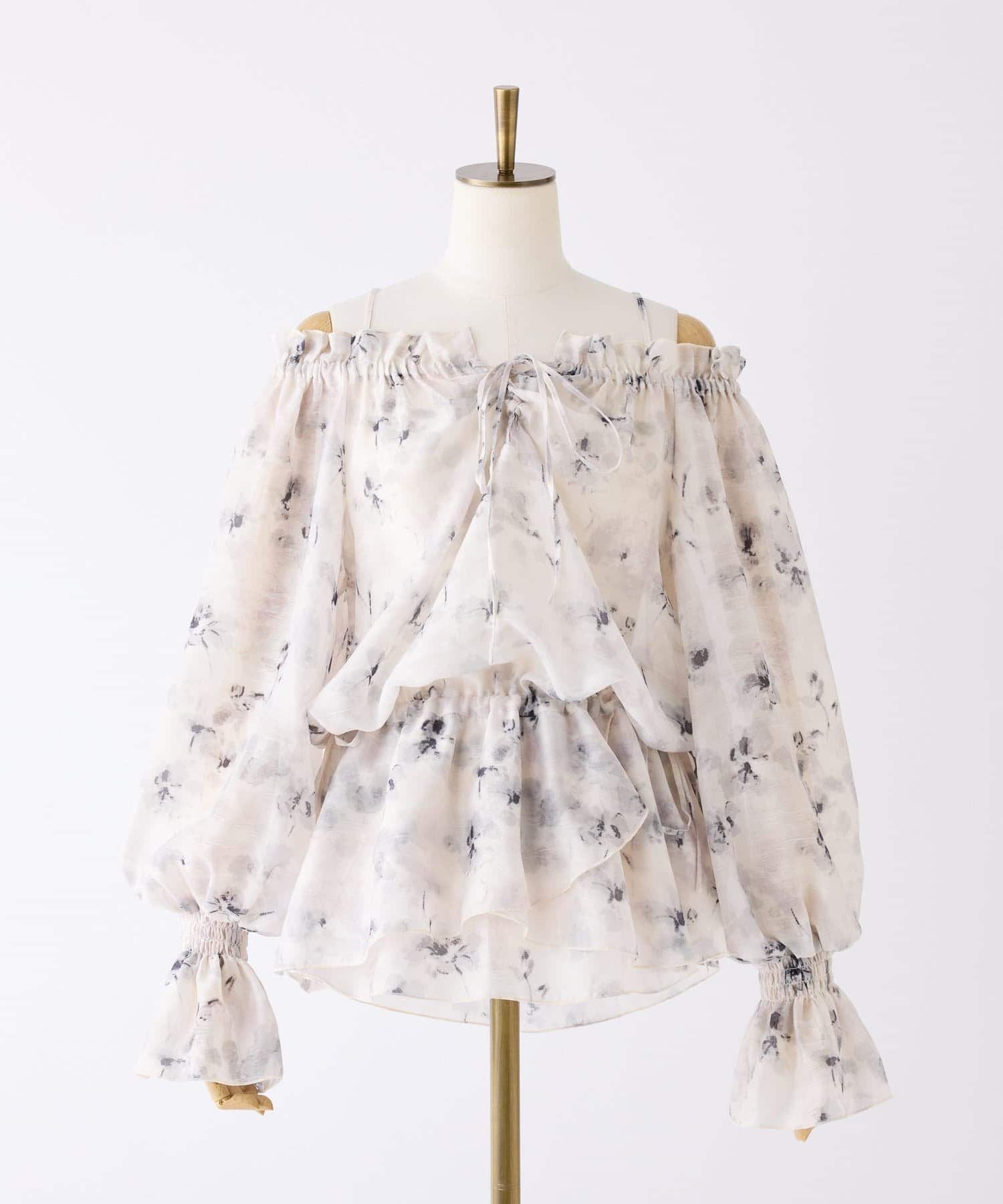 NICE CLAUP / OLIVE des OLIVE OUTLET(ナイスクラップ  / オリーブ デ オリーブ アウトレット) 【one after another】オフショルブラウス