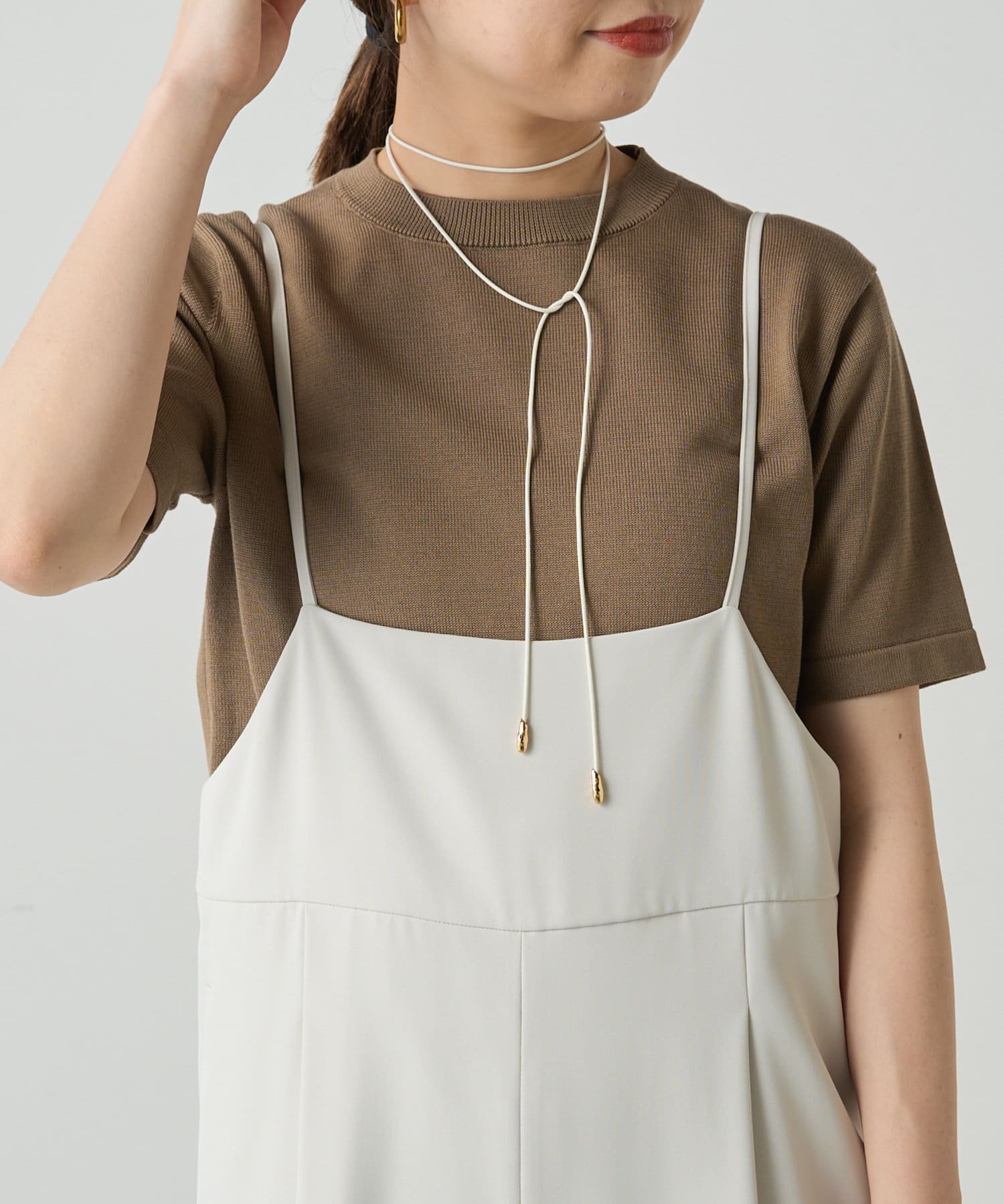 LOUNGEDRESS(ラウンジドレス) ハーフスリーブニットプルオーバー