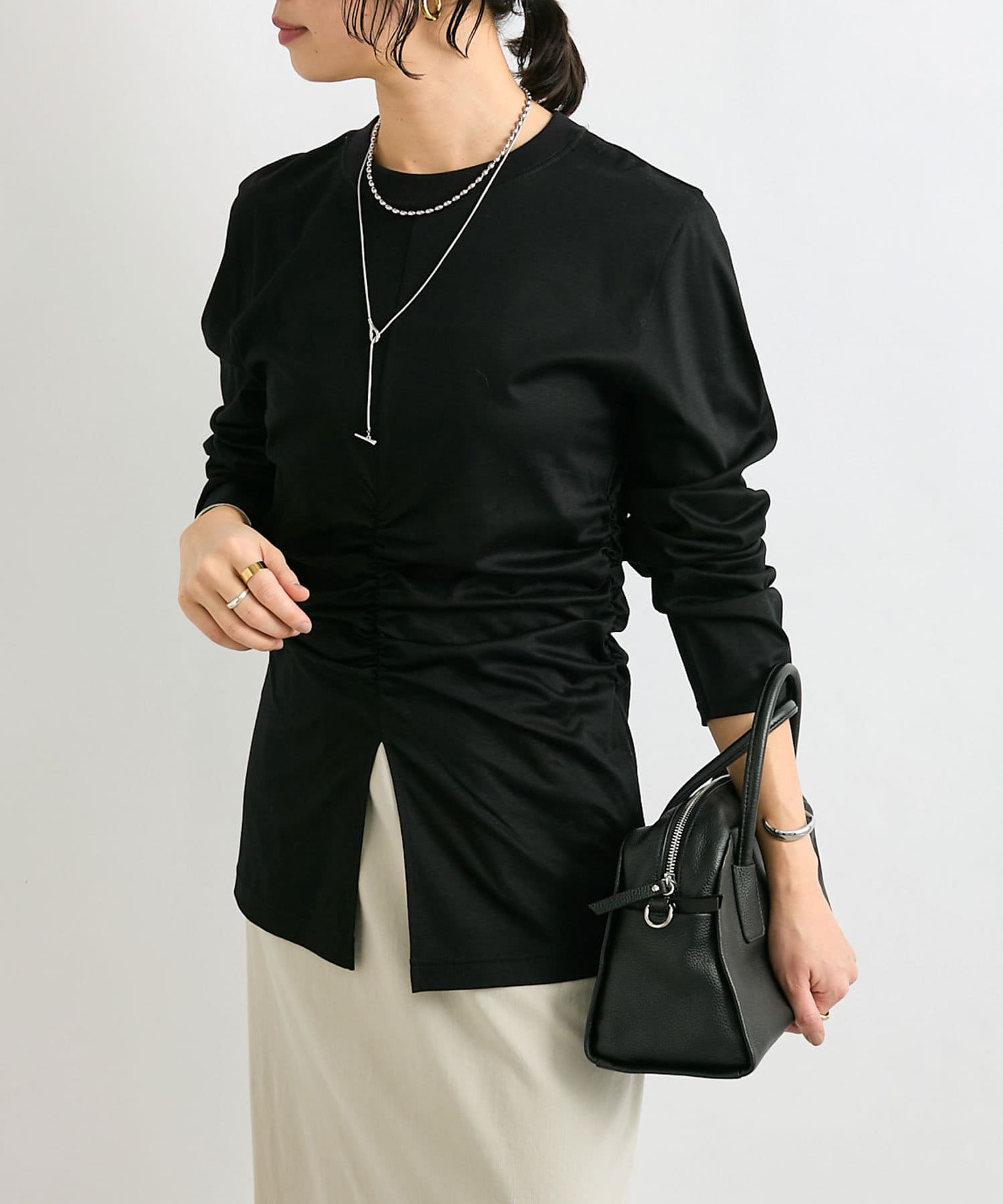 OUTLET(アウトレット) 【RIVE DROITE】シャーリングロンTシャツ