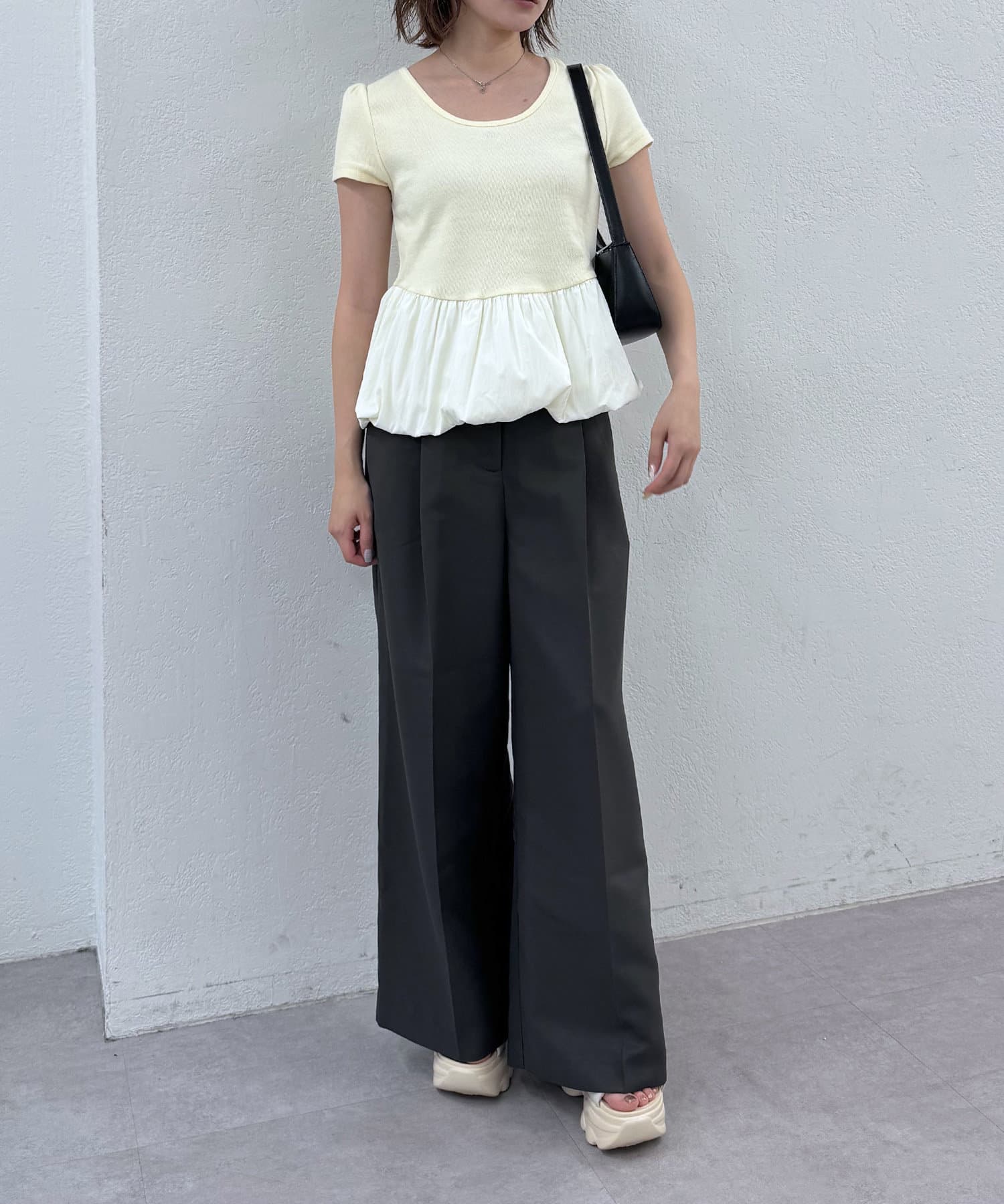 mline]バルーン切り替え Tシャツ | mline(エムライン)レディース