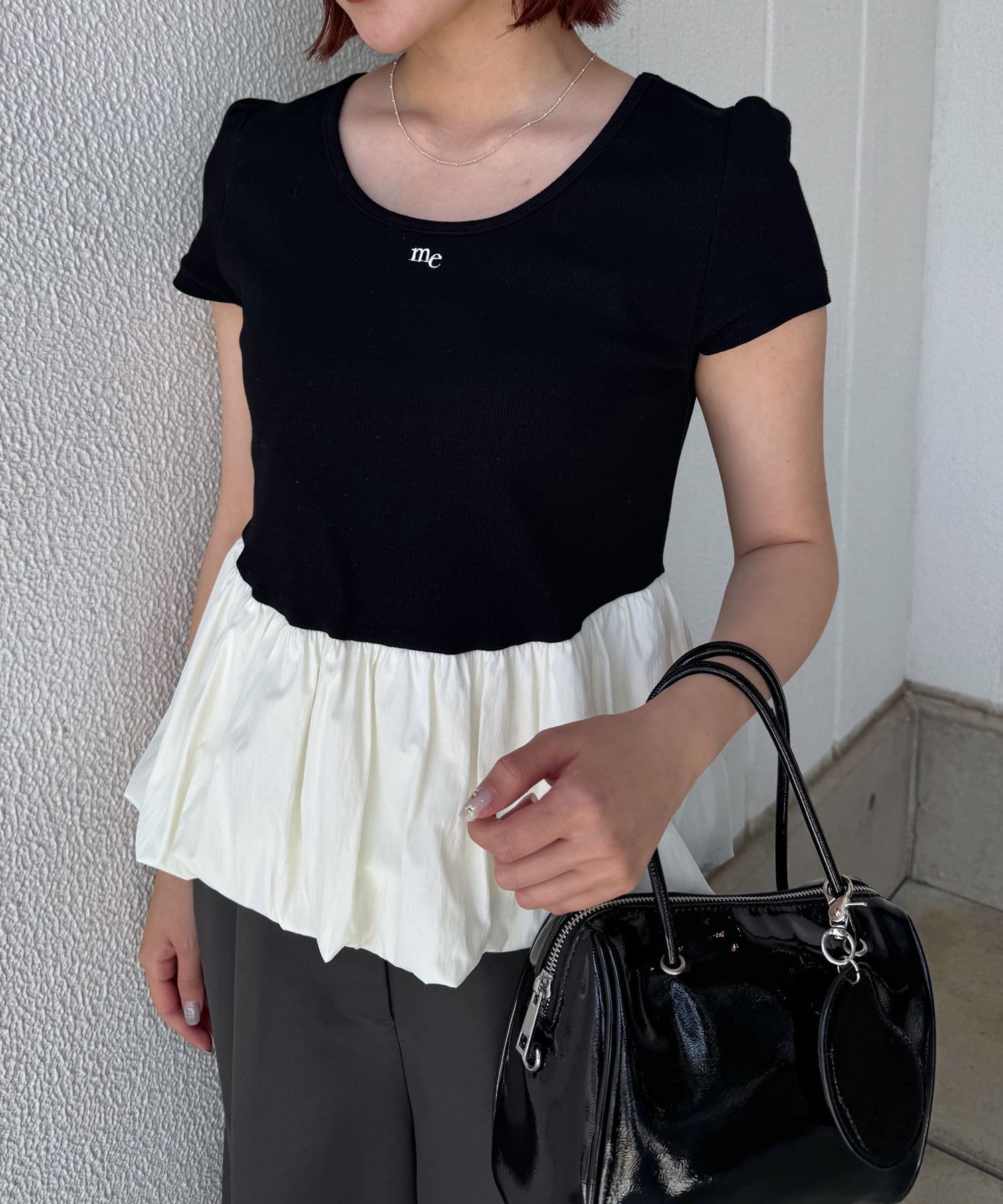 mline(エムライン) [mline]バルーン切り替え Tシャツ