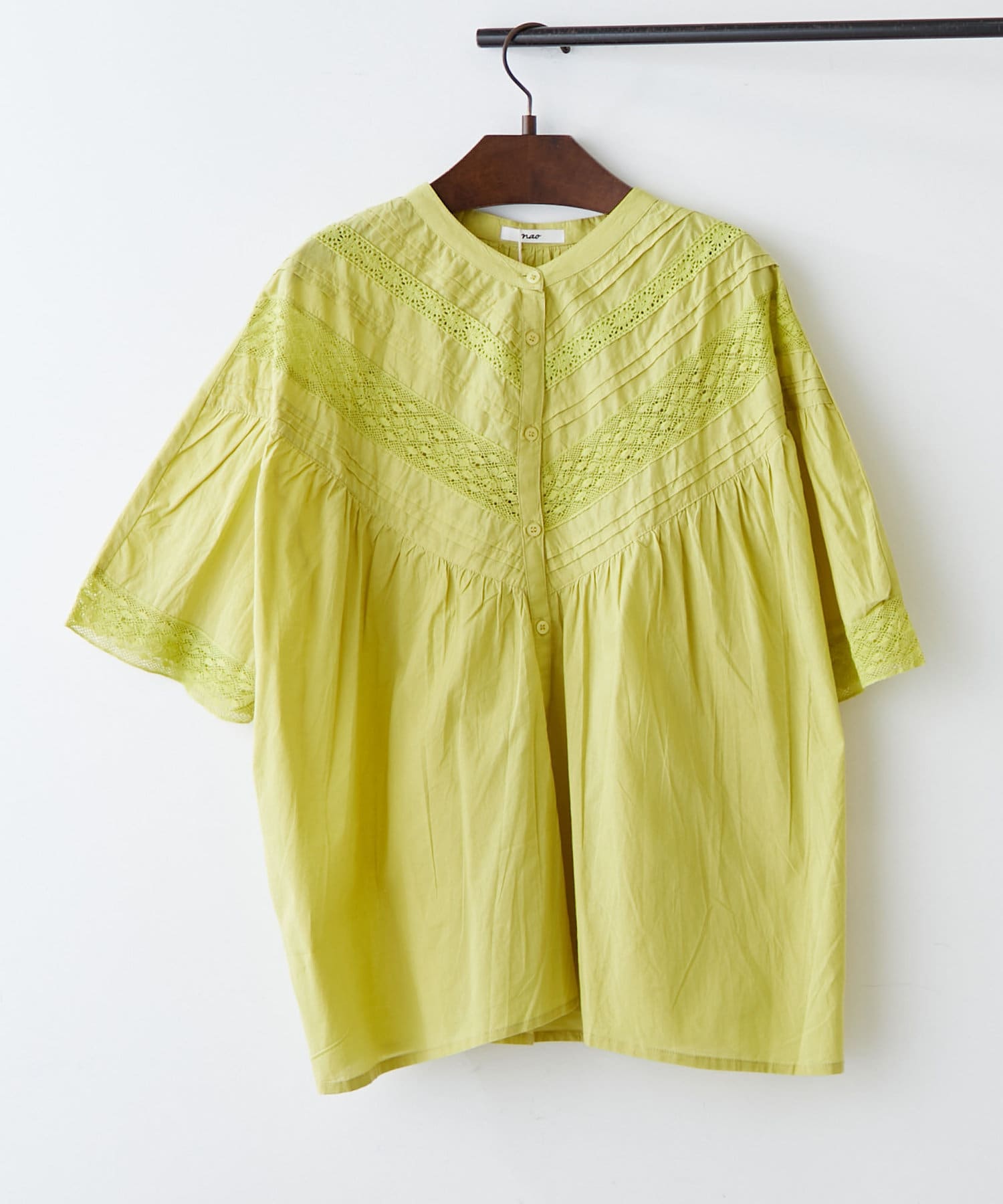 NICE CLAUP / OLIVE des OLIVE OUTLET(ナイスクラップ  / オリーブ デ オリーブ アウトレット) 【RMAF】【ＮＡＯ】キャンレース×ピンタックブラウス