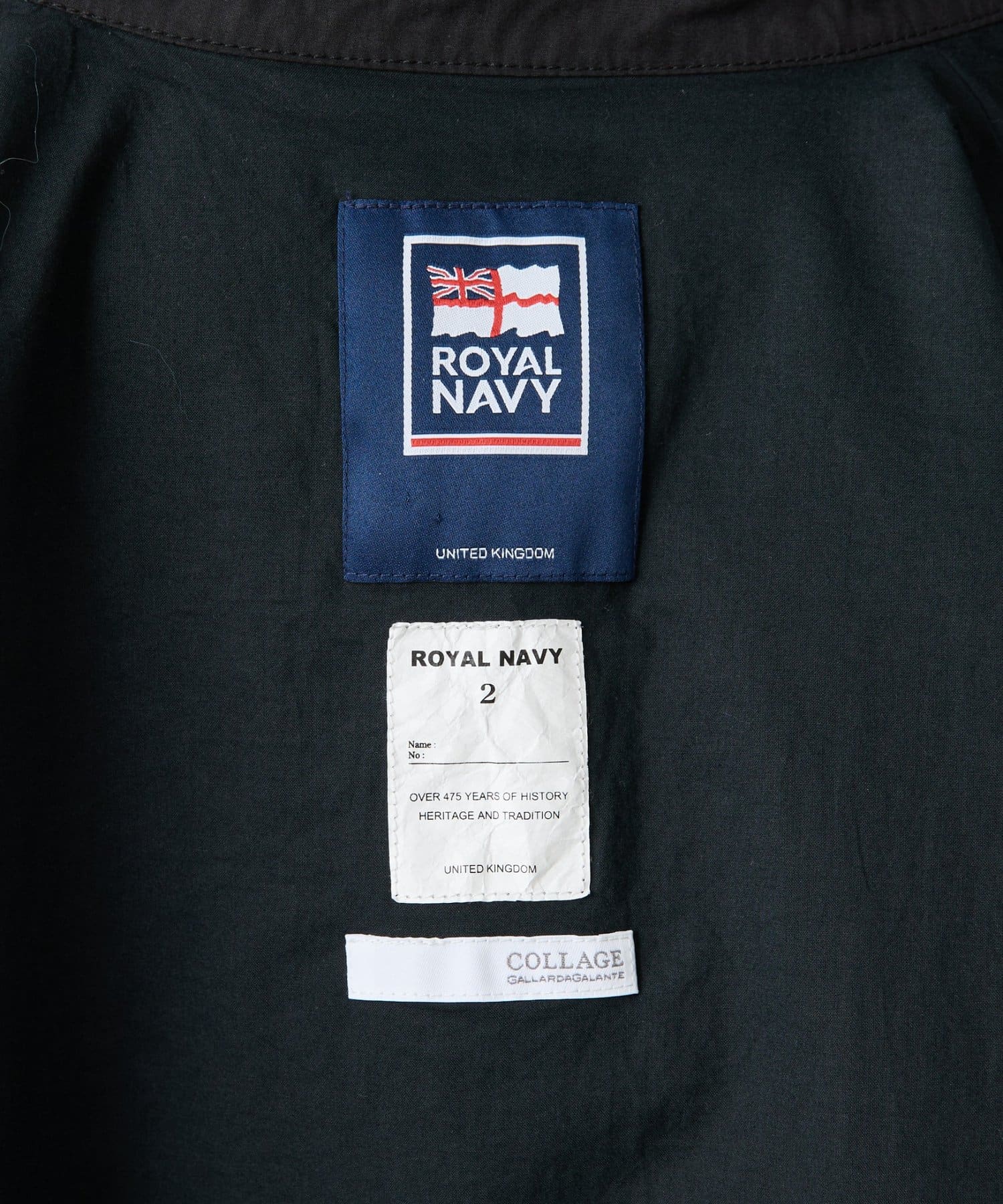 COLLAGE GALLARDAGALANTE(コラージュ ガリャルダガランテ) 【ROYAL NAVY　COLLAGE別注】スタンドショートブルゾン