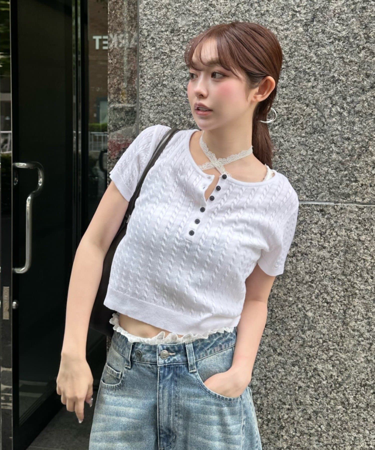 RAY CASSIN(レイカズン) ケーブルヘンリーニット