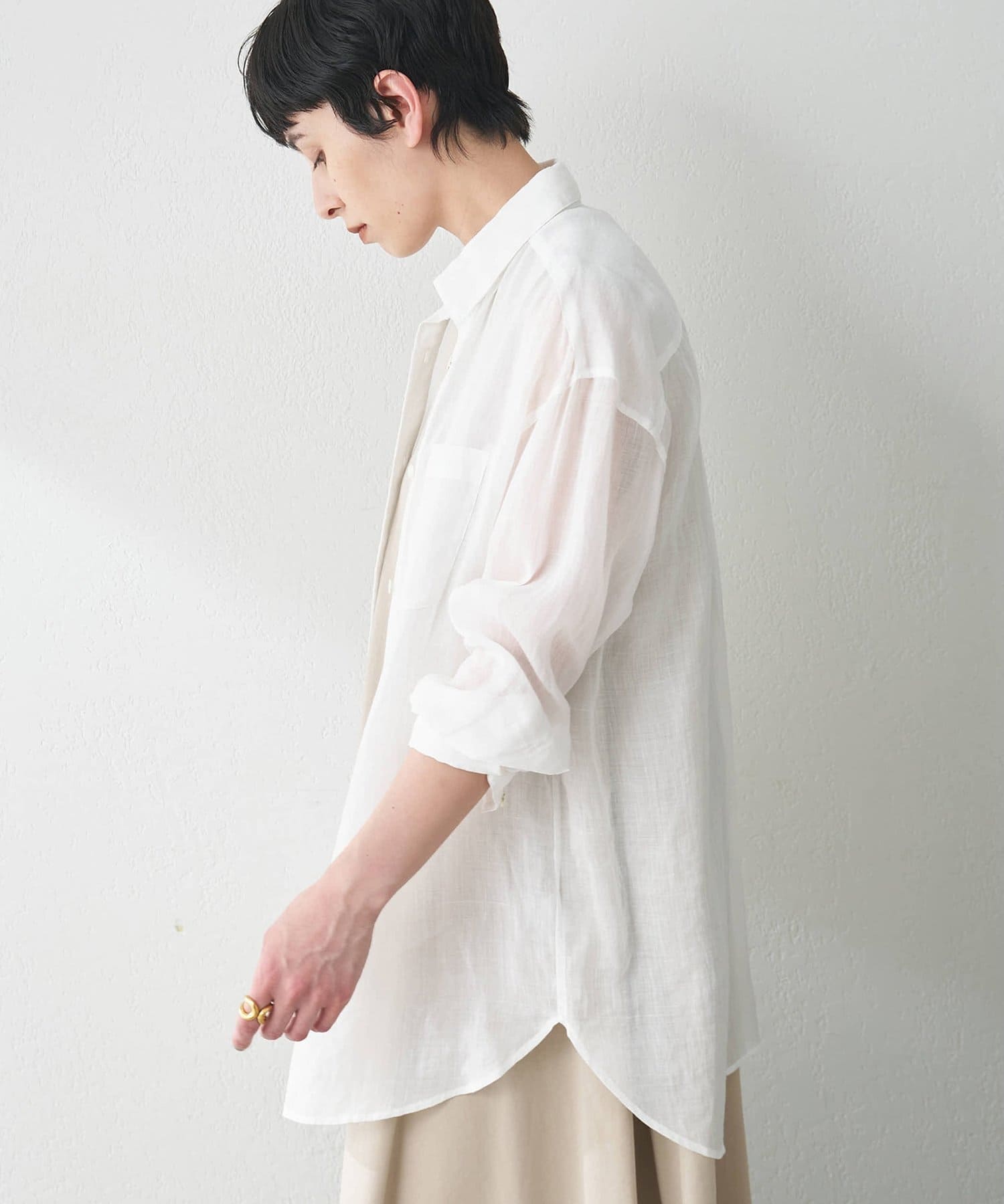 N 　Whim Gazette   622400 ウィムガゼット Whim Gazette ホールガーメントプルオーバー