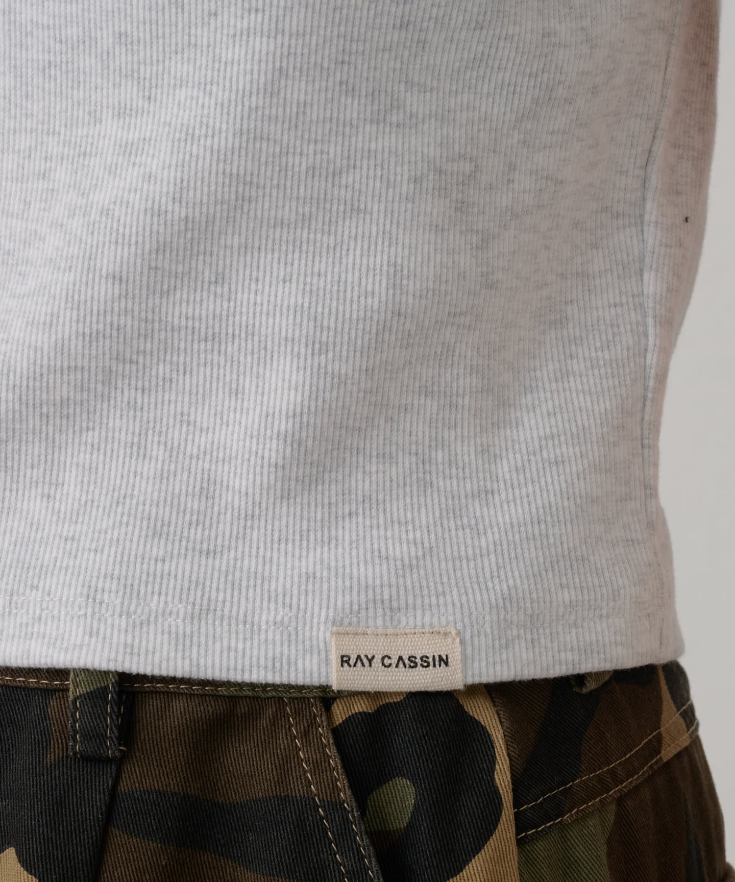 RAY CASSIN(レイカズン) 【カップ付き】レース付ヘンリーキャミ