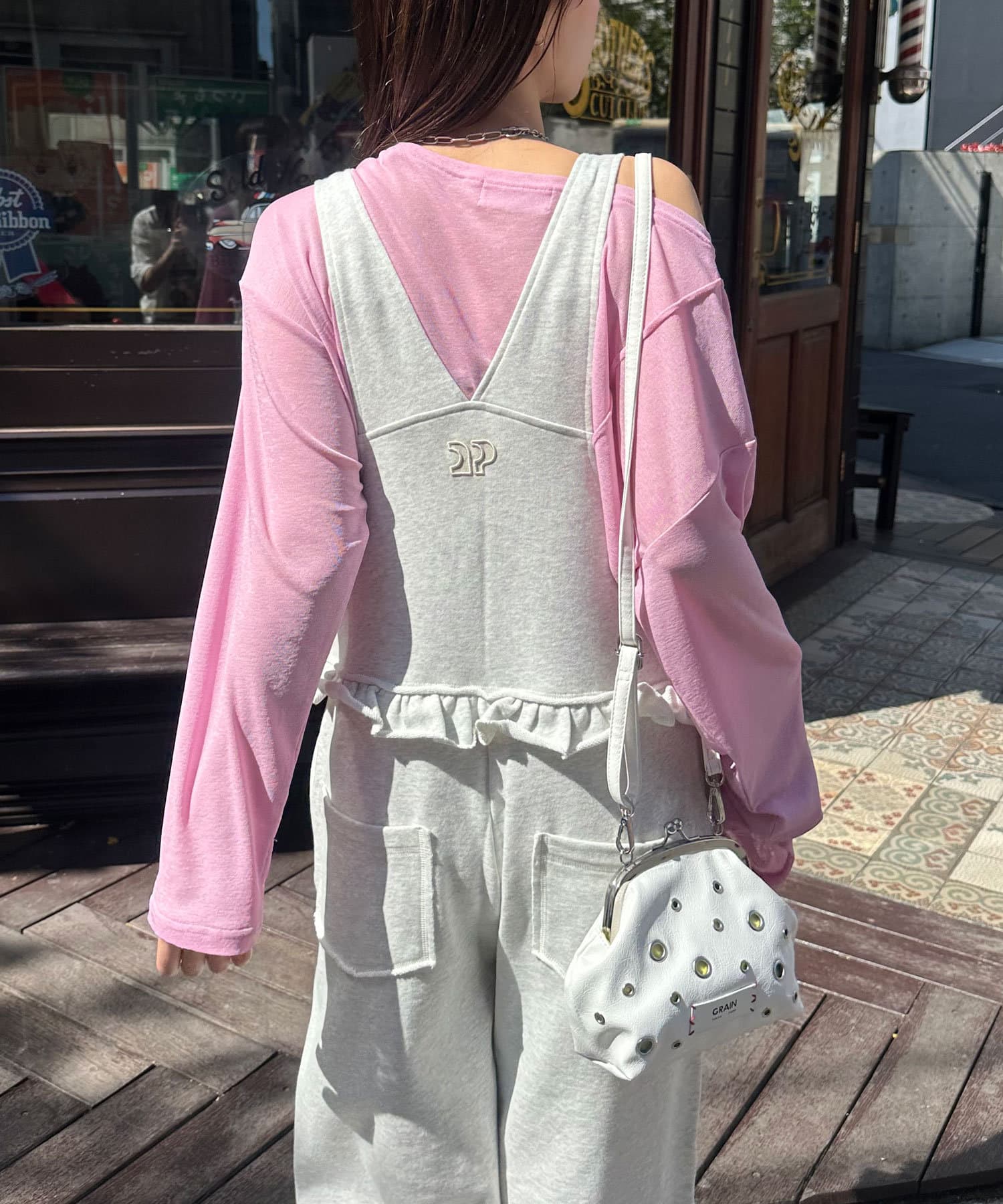 CIAOPANIC TYPY】微光沢リネンキャミサロペット[品番