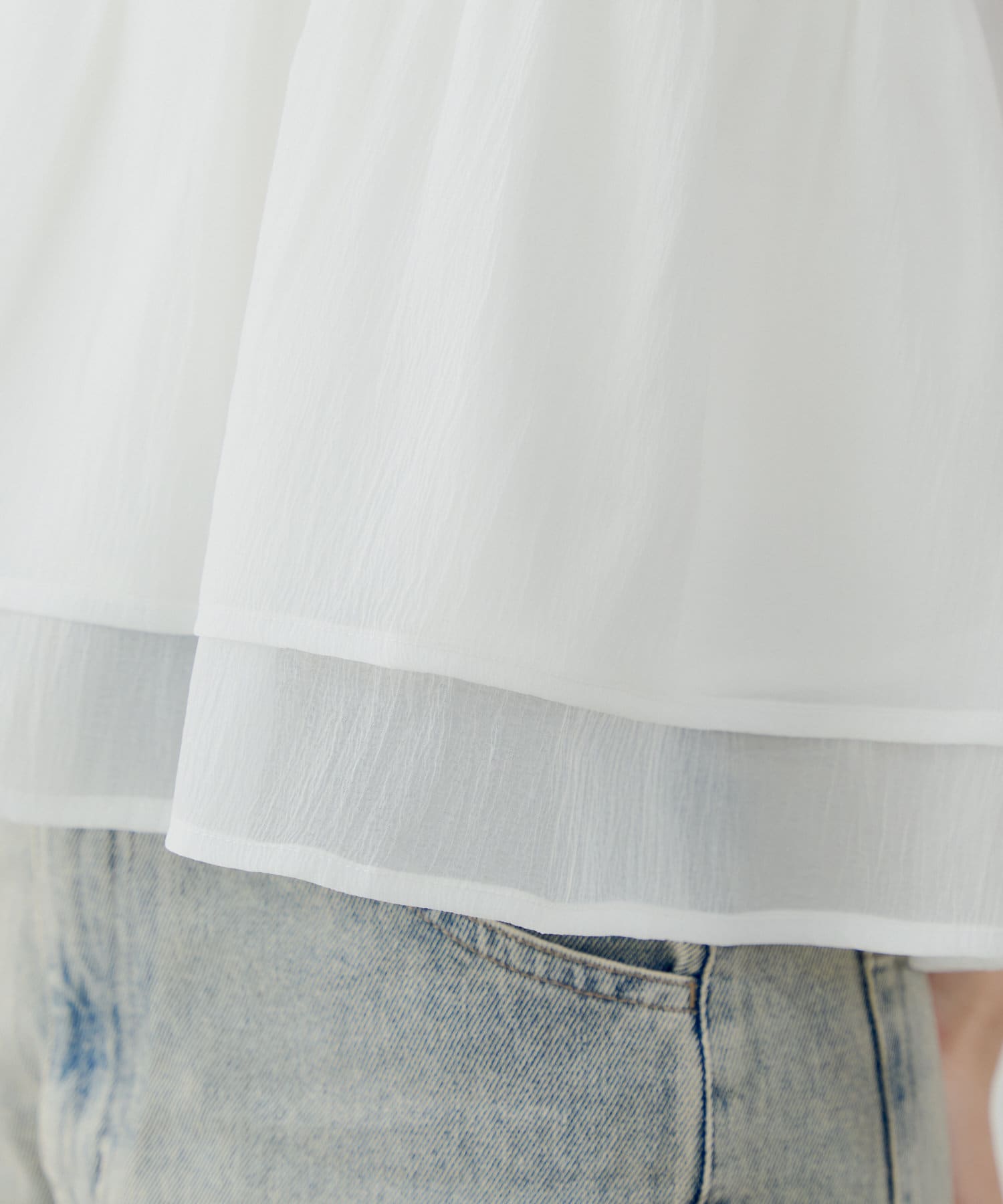 Chico(チコ) リボンデザインフレアオフショルブラウス