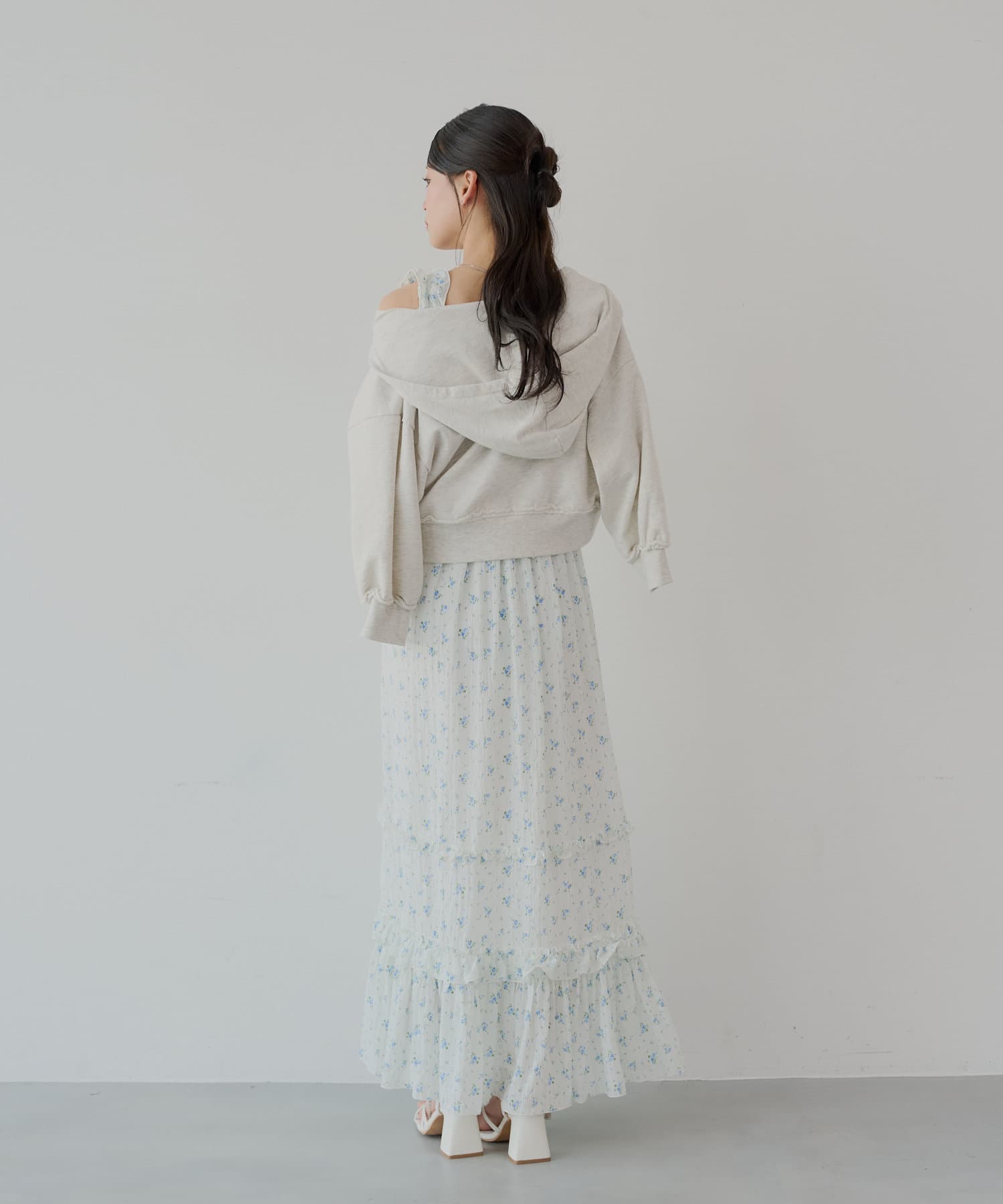 ダメージ加工　Wジップ フリルパーカー　グランジ　フェアリーコケット ダメージ加工 Wジップ フリルパーカー グランジ フェアリー