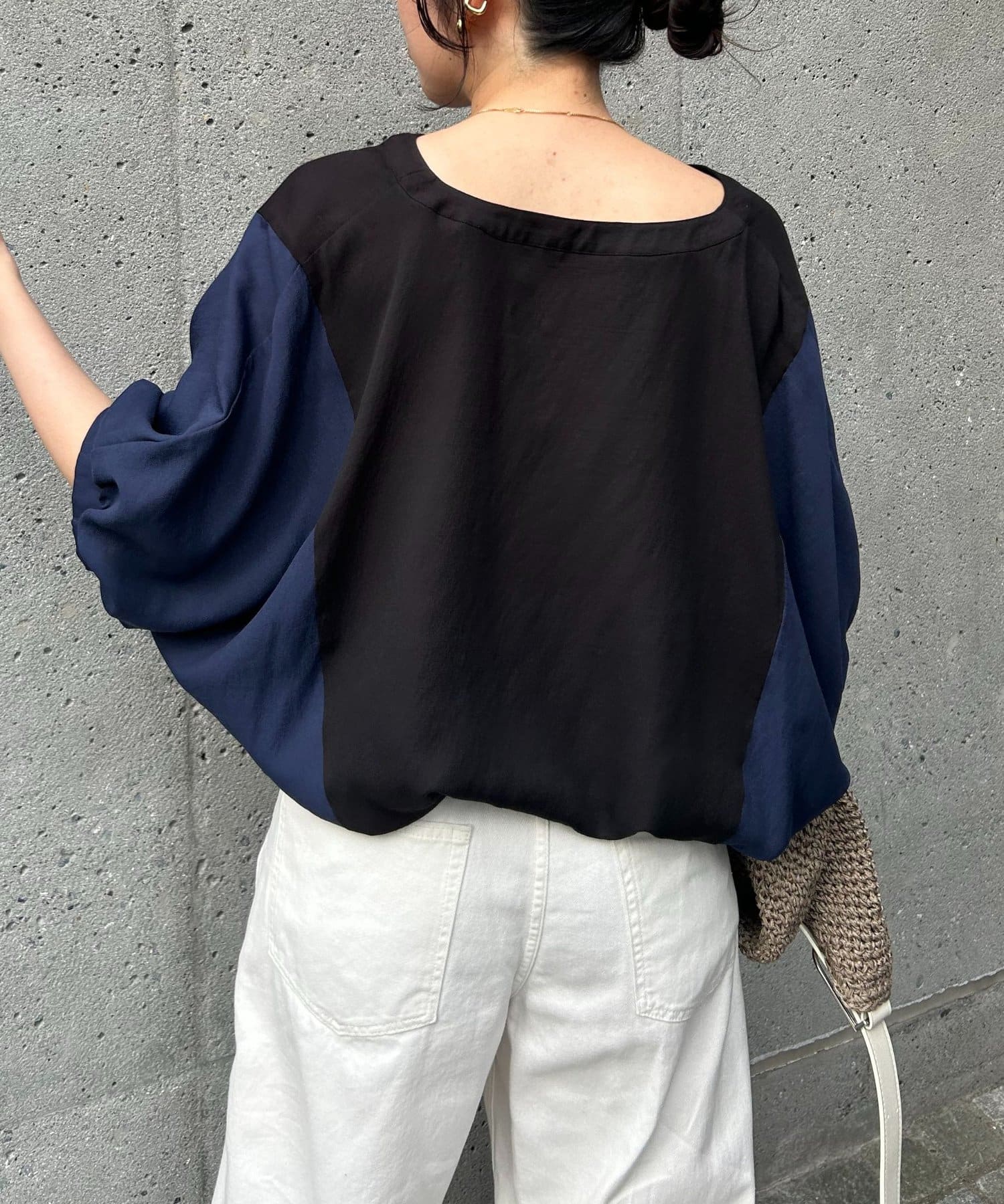 Jena　espace merveilleux(ジェナ　エスパスメルヴェイユ) リネンライク裾ドロストシャツ