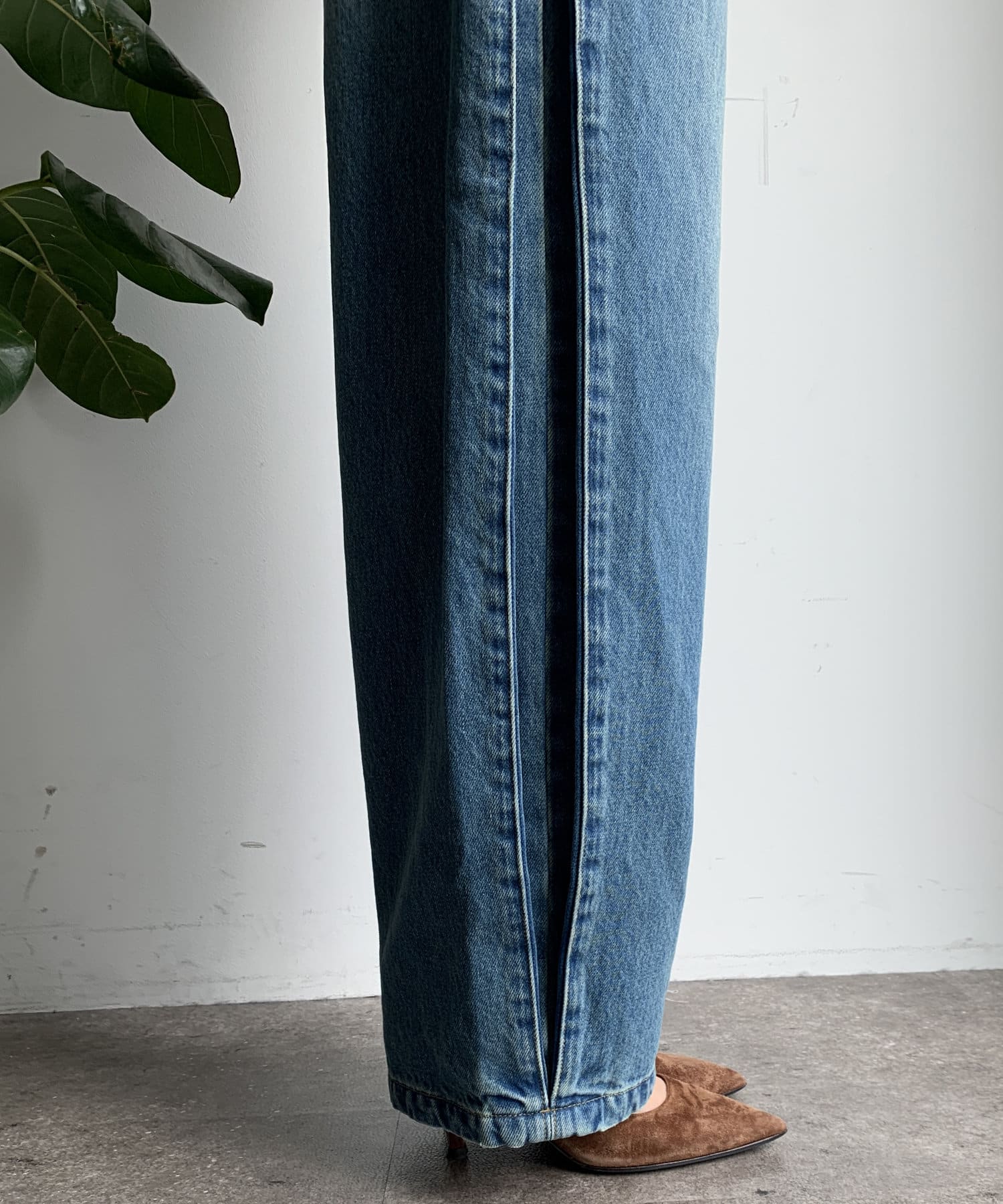 OUTLET(アウトレット) 【DouDou】サイドタックデニム