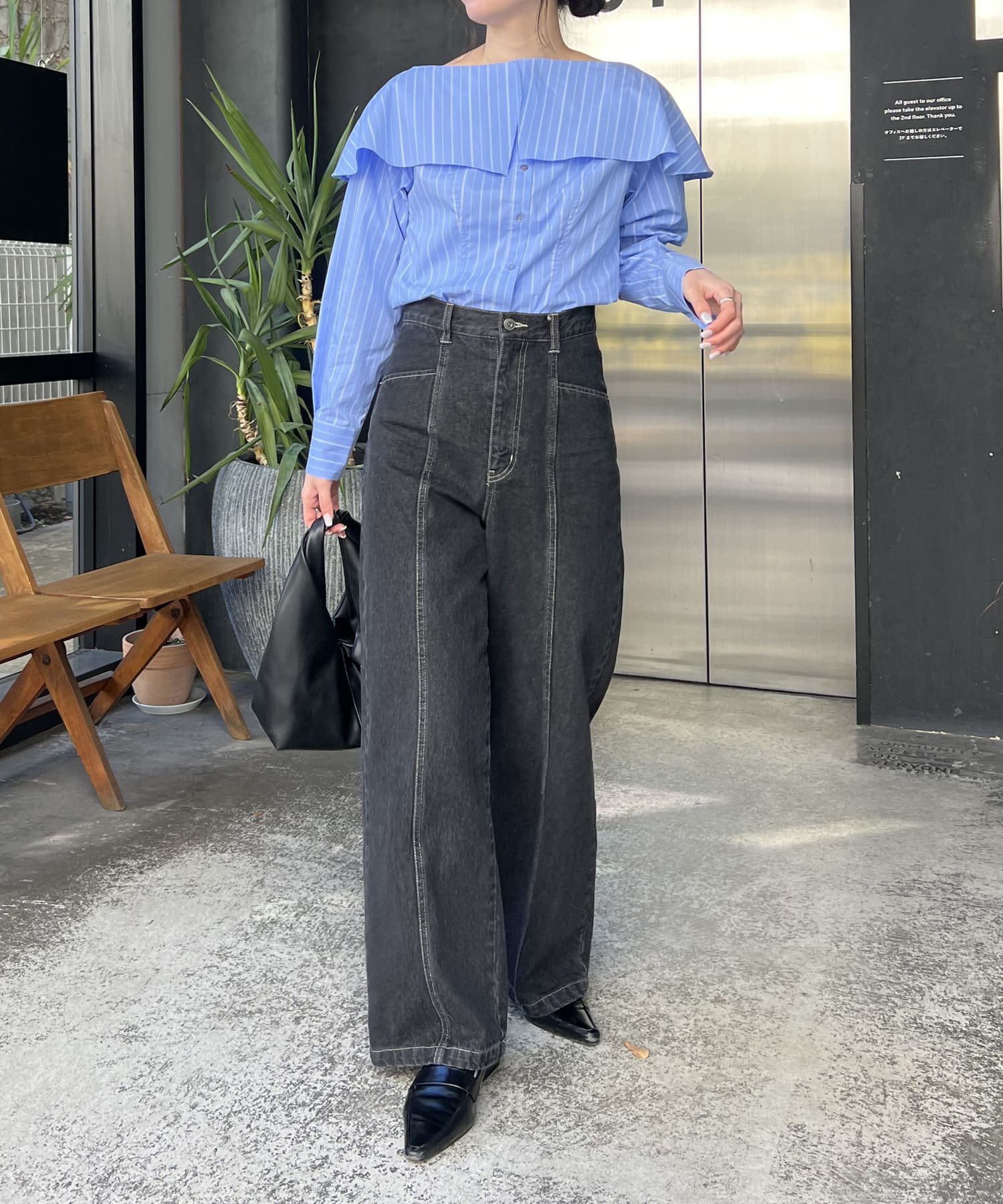 CAPRICIEUX LE'MAGE】BIG襟ボートネックシャツ | OUTLET