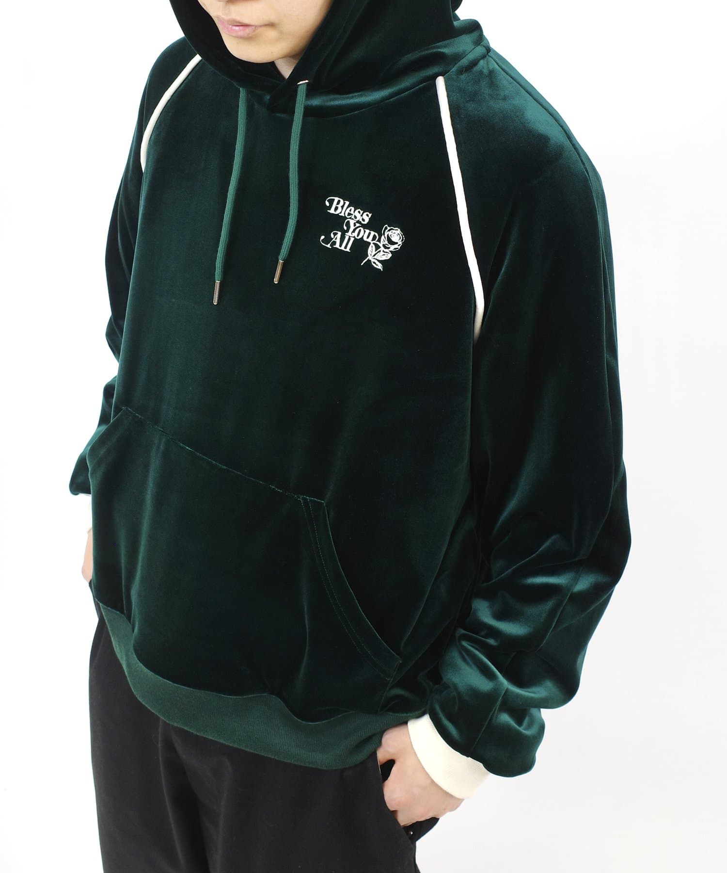 OUTLET(アウトレット) 【WHO'S WHO gallery】ESSYOU ベロアラグランパーカー