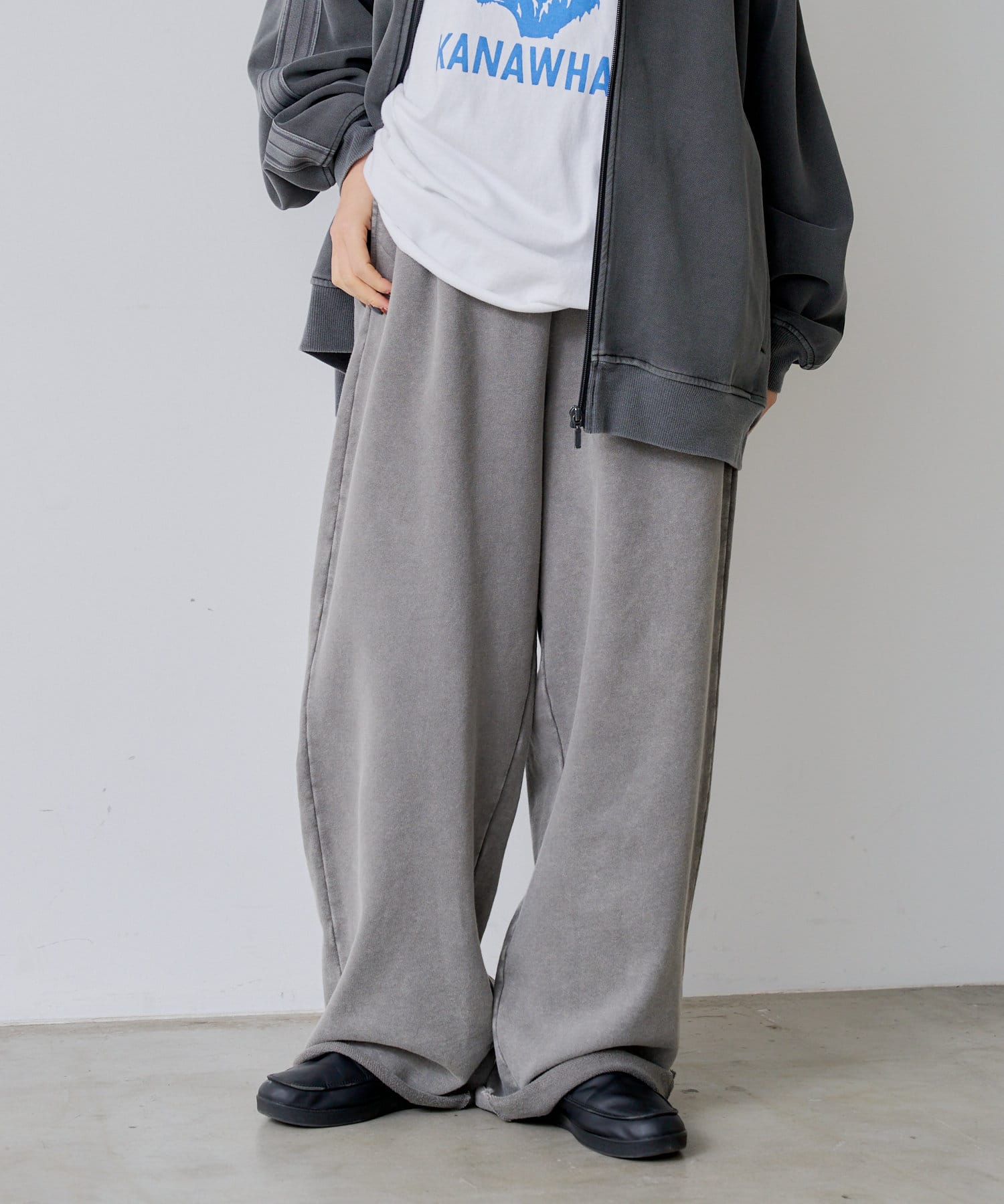 OUTLET(アウトレット) 【Kastane】【WHIMSIC】ガーメントダイスウェットパンツ