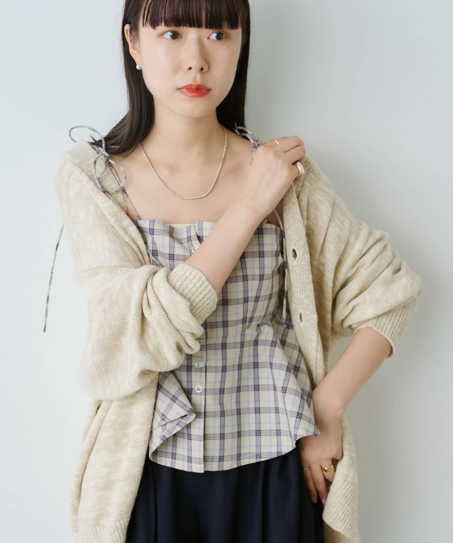 OUTLET(アウトレット) 【Kastane】【WHIMSIC】スラブヤーンニットカーディガン