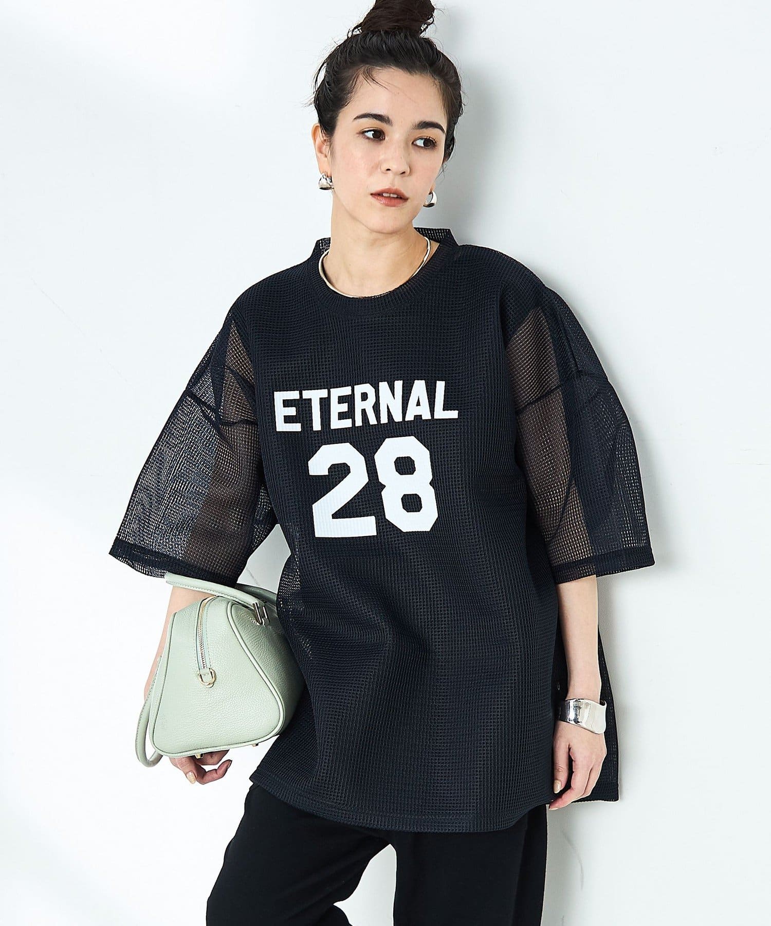NOLLEY'S(ノーリーズ) ダンボールメッシュプリントTシャツ