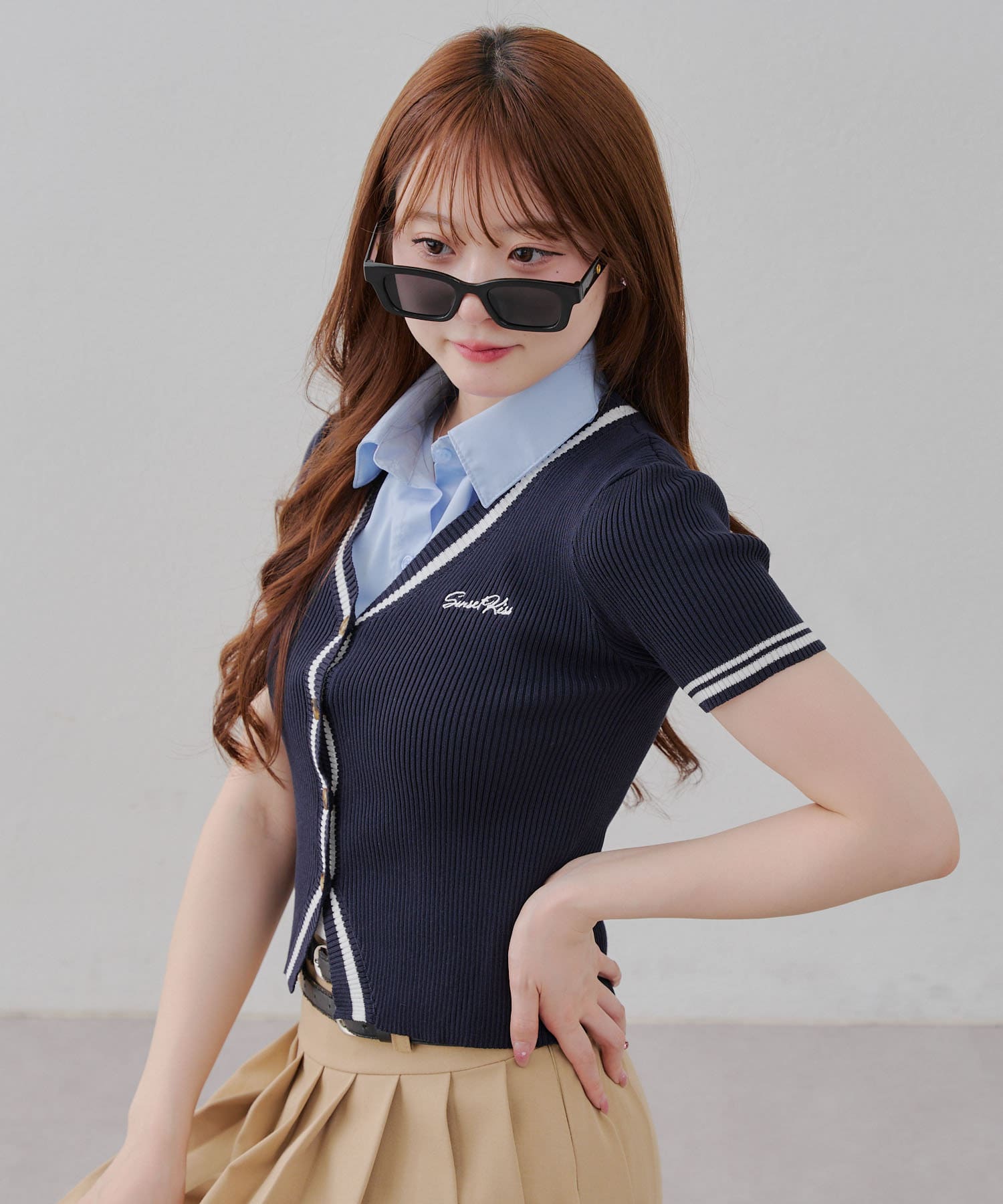 NICE CLAUP / OLIVE des OLIVE OUTLET(ナイスクラップ  / オリーブ デ オリーブ アウトレット) 【RMAF】【1枚でトレンドコーデが出来る】2WAYドッキングカーデイガン
