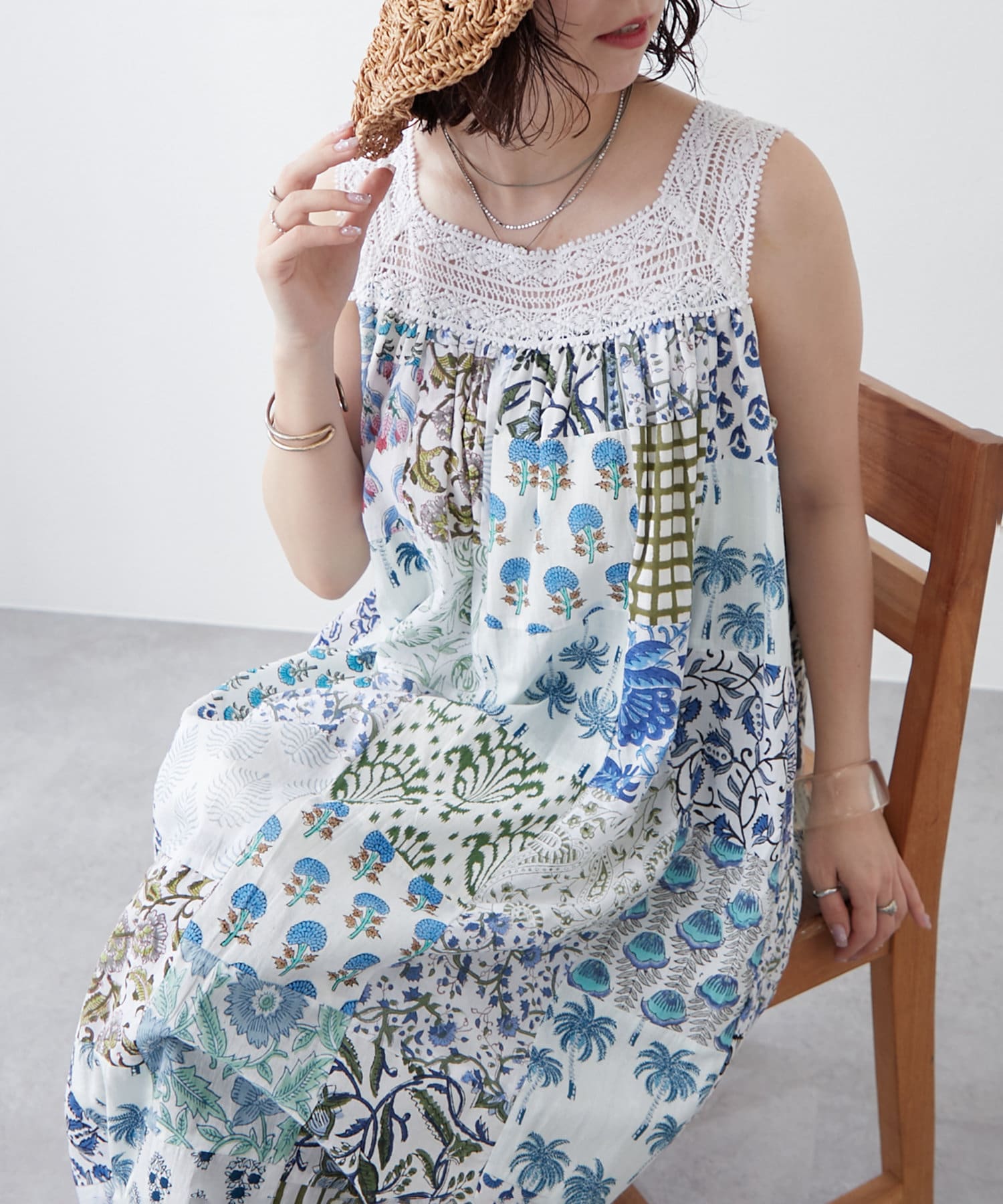 WEB先行予約】【India Series】パッチワークレースワンピース | Remind