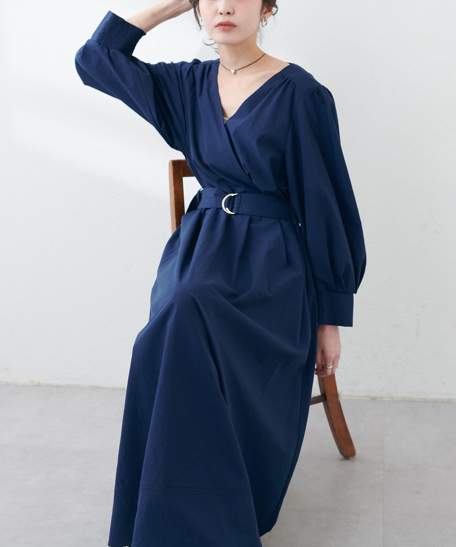 NICE CLAUP / OLIVE des OLIVE OUTLET(ナイスクラップ  / オリーブ デ オリーブ アウトレット) 【natural couture】＜ako＞骨スト優勝カシュクールワンピース
