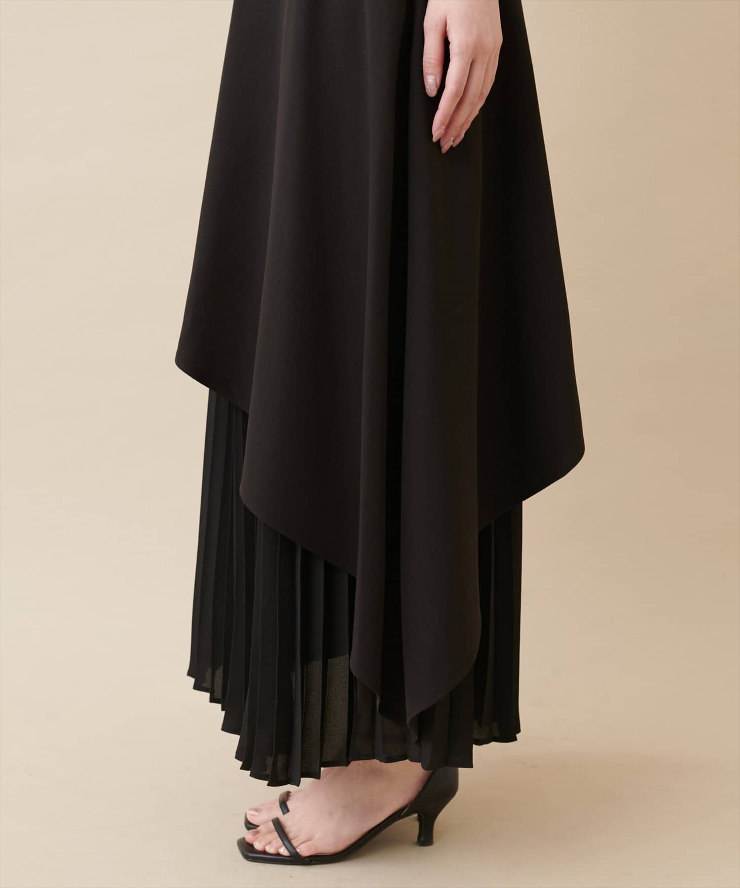 NICE CLAUP / OLIVE des OLIVE OUTLET(ナイスクラップ  / オリーブ デ オリーブ アウトレット) 【natural couture】＜otonanatu＞アシメプリーツスカート