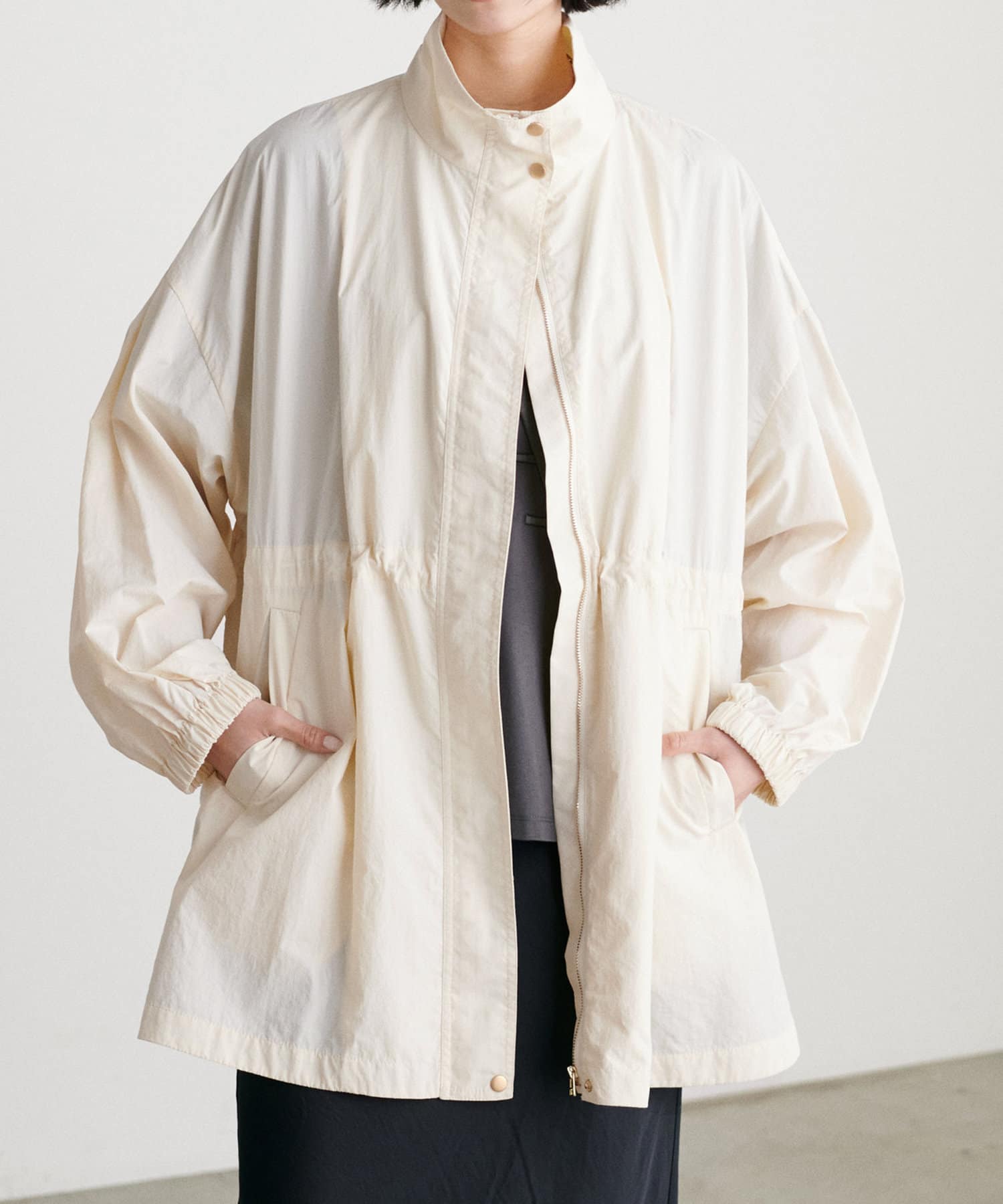 NICE CLAUP / OLIVE des OLIVE OUTLET(ナイスクラップ  / オリーブ デ オリーブ アウトレット) 【LARUTA】撥水加工ナイロンマンパコート
