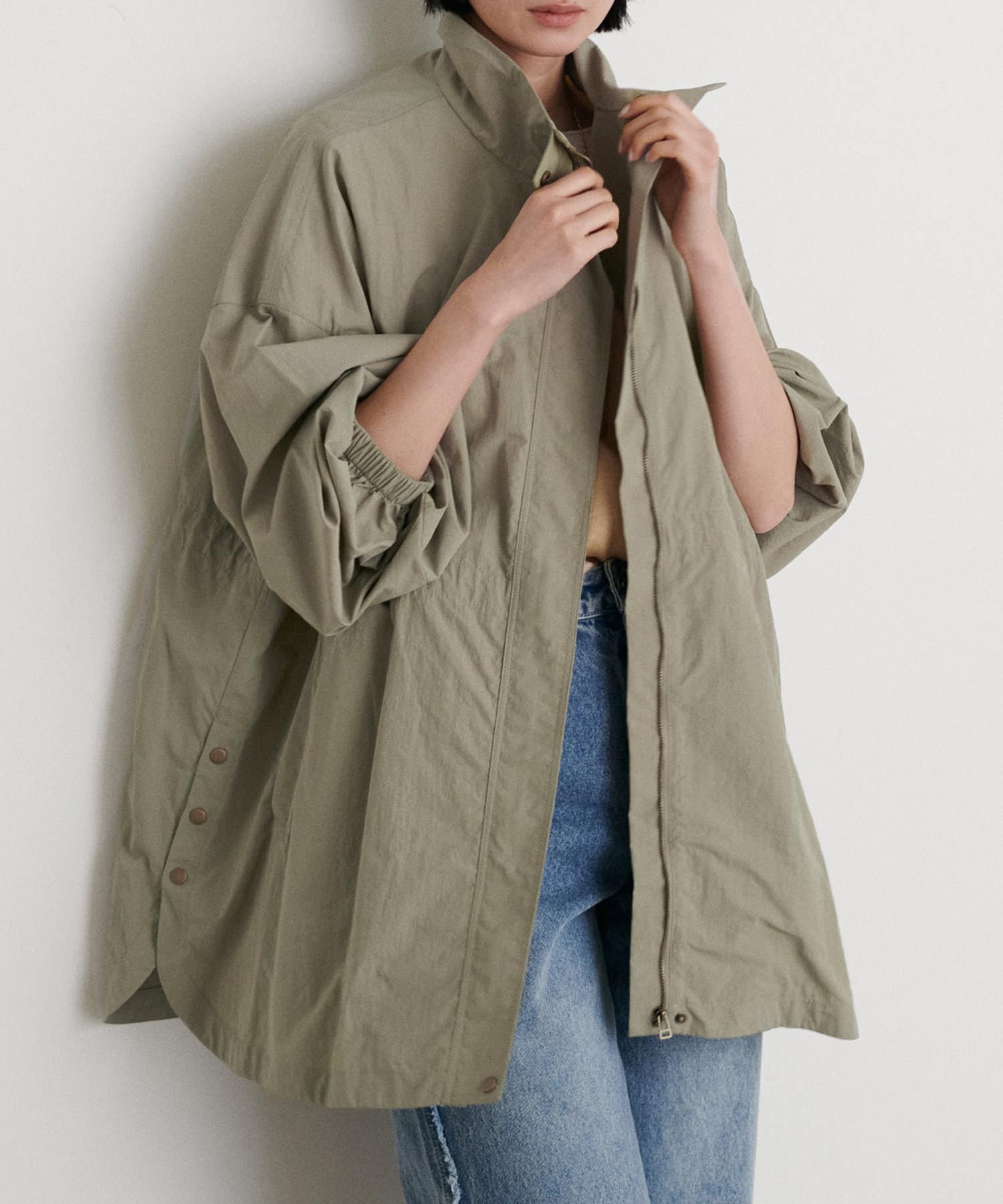 NICE CLAUP / OLIVE des OLIVE OUTLET(ナイスクラップ  / オリーブ デ オリーブ アウトレット) 【LARUTA】撥水加工ナイロンマンパコート