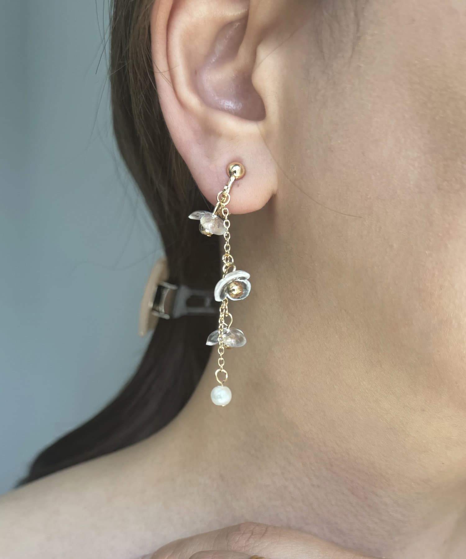 Lattice(ラティス) クリアフラワーイヤリング