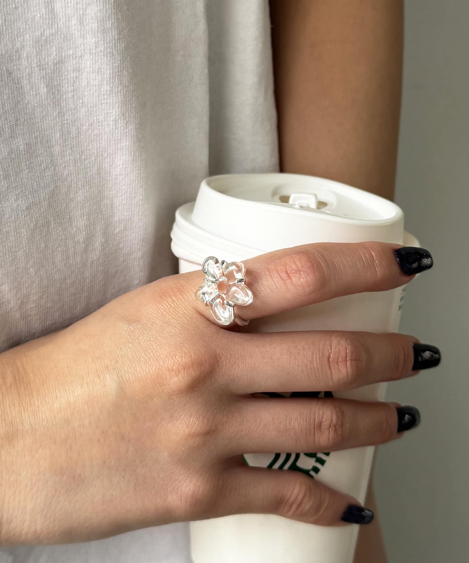 Lattice(ラティス) フラワーガラスリング