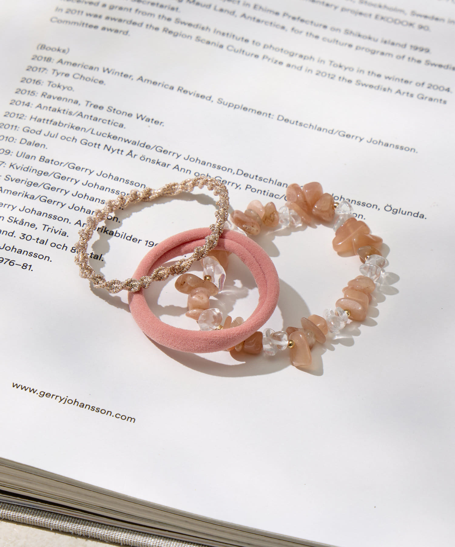 Lattice(ラティス) 天然石ヘアゴムセット(3P)