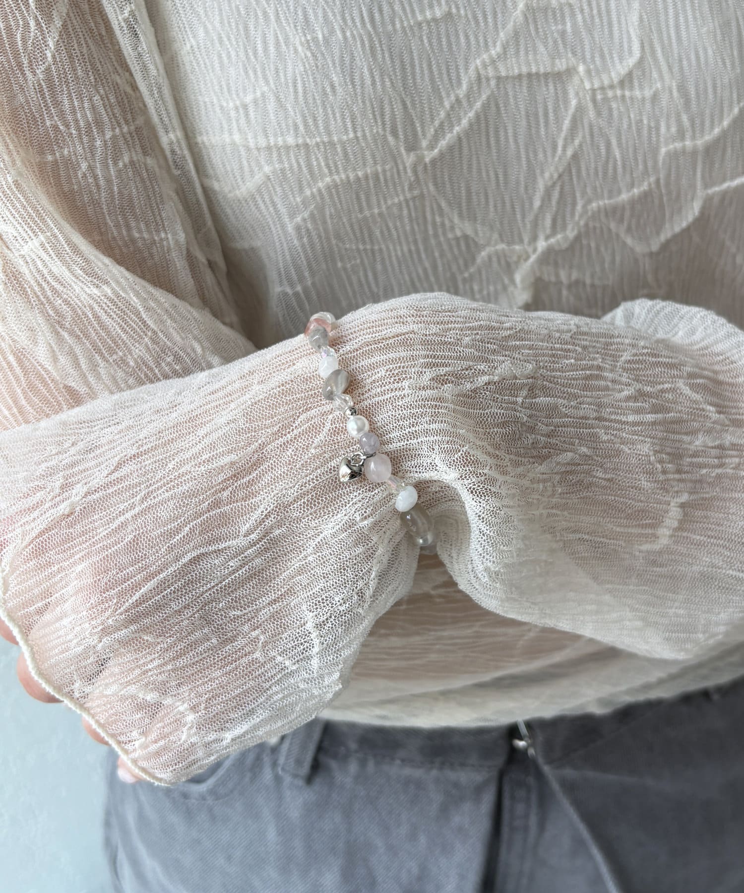 Lattice(ラティス) ＜ステンレス＞ストーンブレスレット