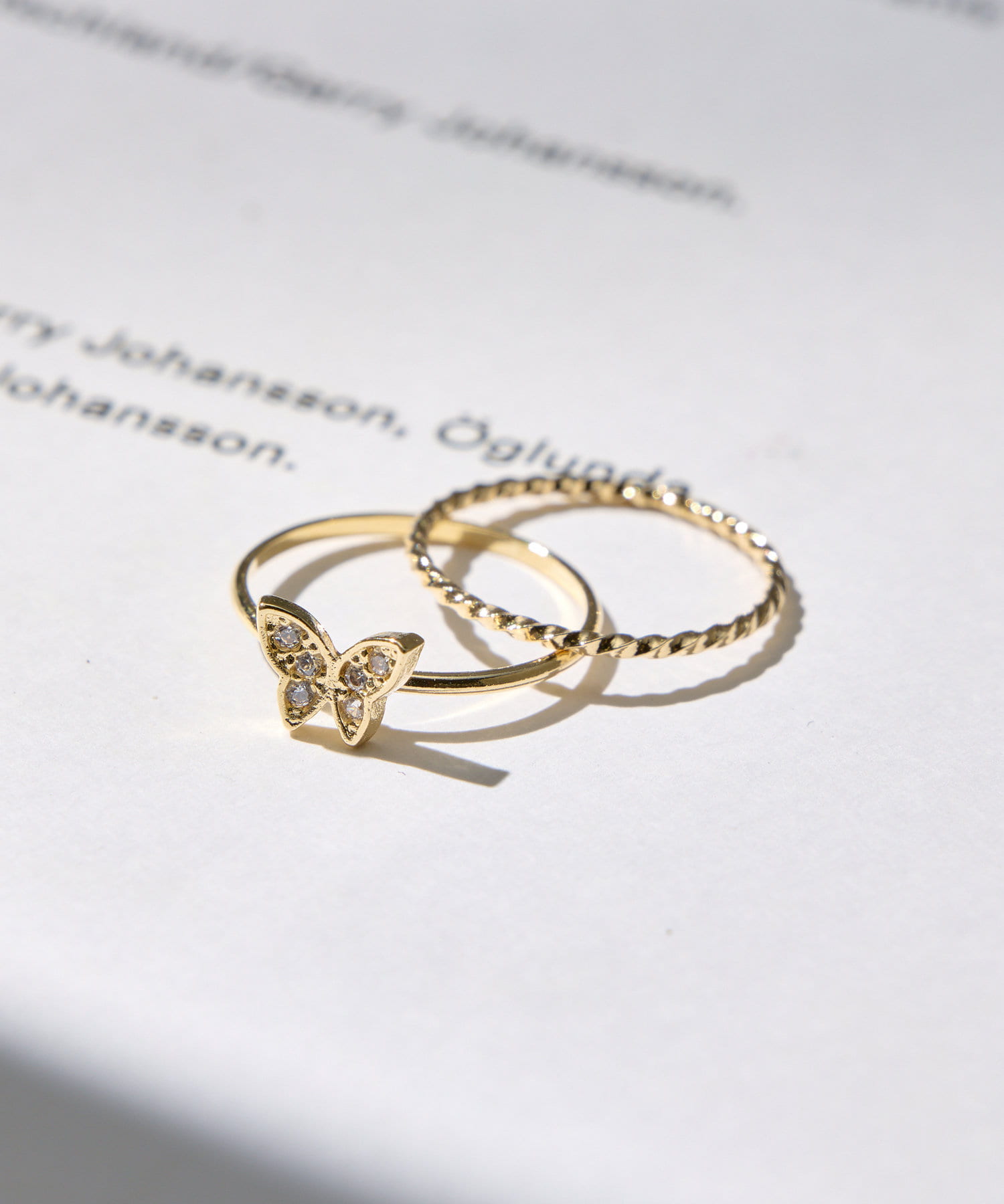 バタフライピンキーリングセット(2P) | Lattice(ラティス)レディース