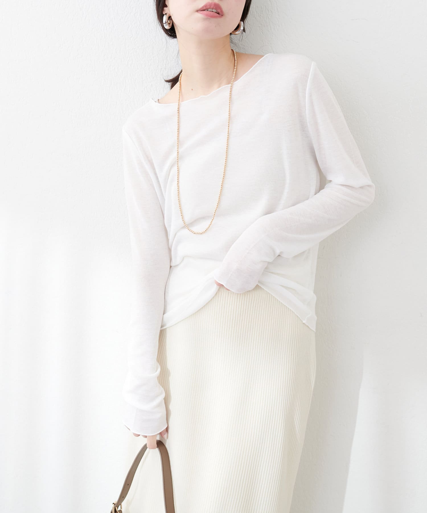 NICE CLAUP / OLIVE des OLIVE OUTLET(ナイスクラップ  / オリーブ デ オリーブ アウトレット) 【natural couture】とろみシアープルオーバー
