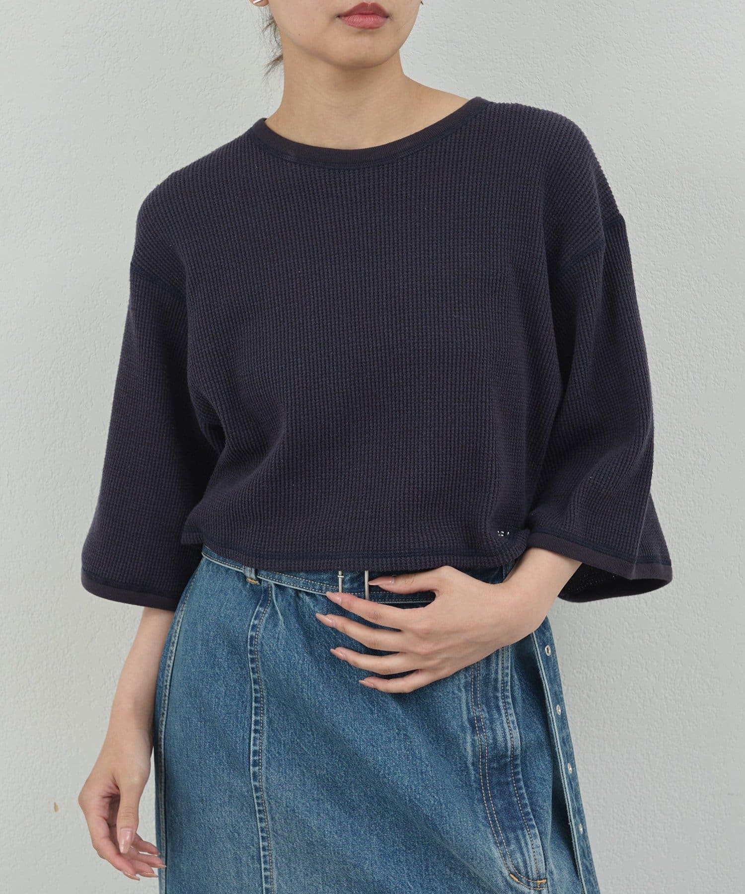 GALLARDAGALANTE(ガリャルダガランテ) 【PEAS】サーマルクロップドTシャツ