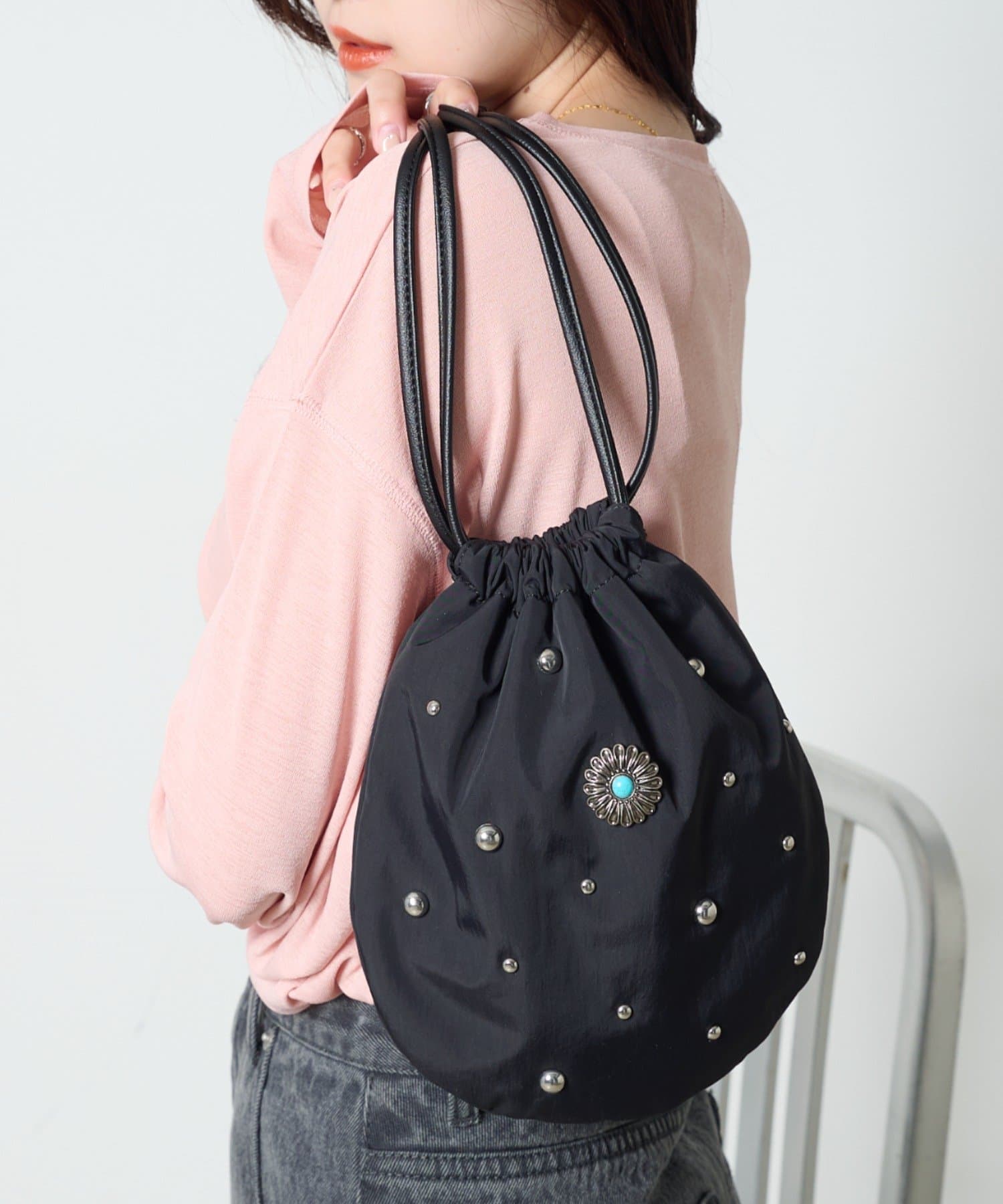 CIAOPANIC TYPY(チャオパニックティピー) スタッズ付き巾着BAG