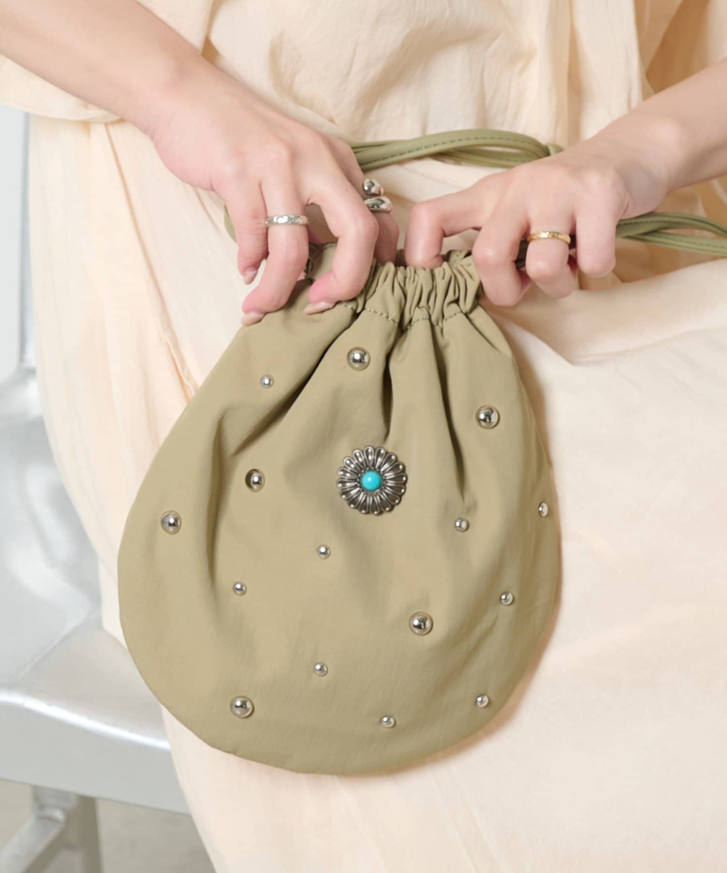 CIAOPANIC TYPY(チャオパニックティピー) スタッズ付き巾着BAG