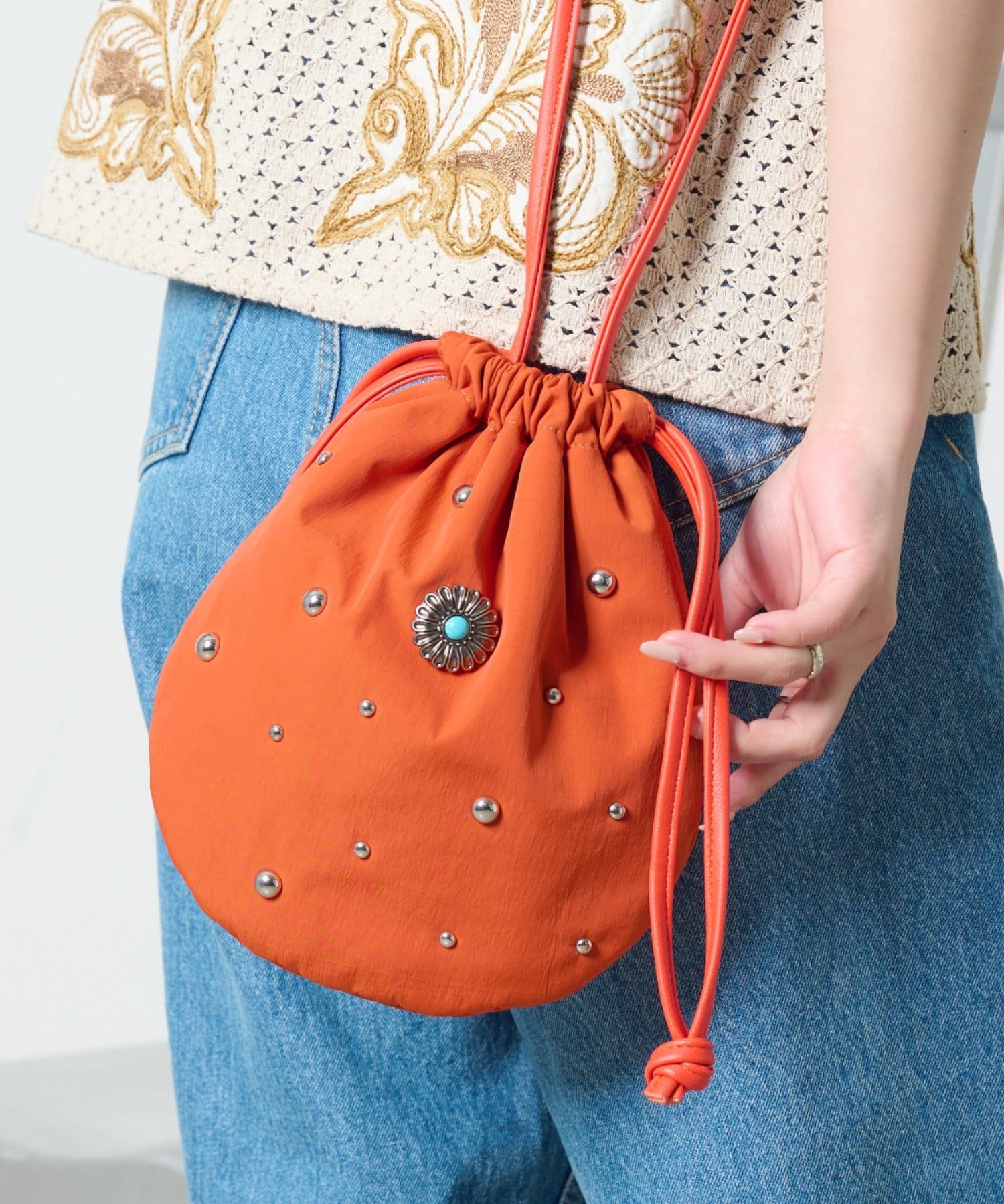 CIAOPANIC TYPY(チャオパニックティピー) スタッズ付き巾着BAG
