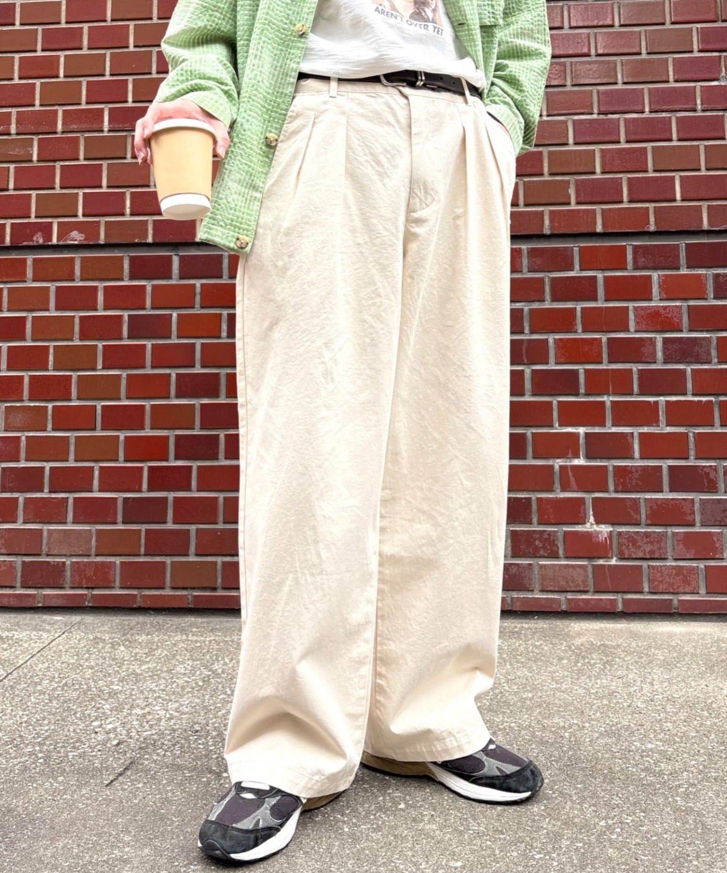 CIAOPANIC TYPY(チャオパニックティピー) 【ユニセックス】接触冷感2タックデニムワイドスラックス