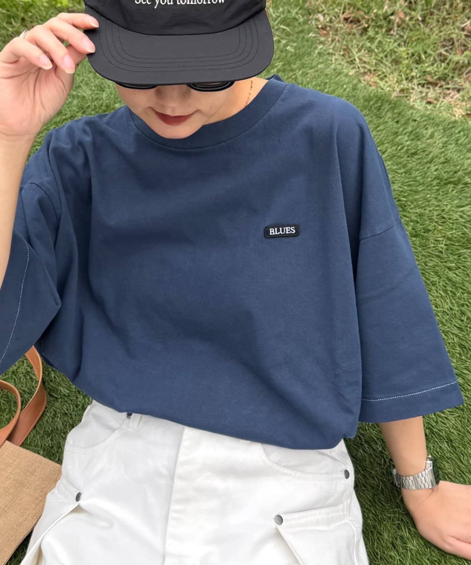 CIAOPANIC TYPY(チャオパニックティピー) 【ユニセックス】オーバーダイボックスロゴステッチTee