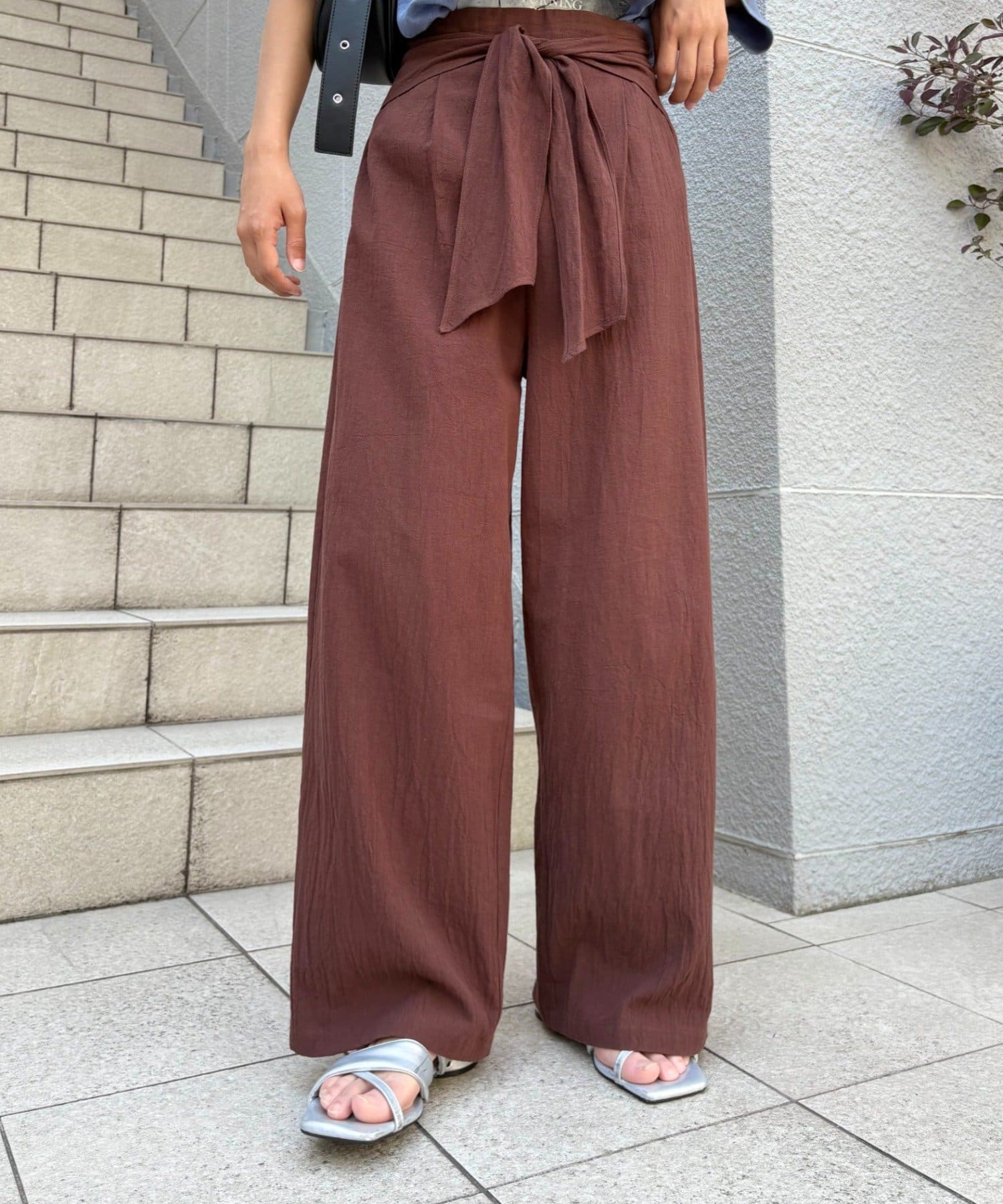 CIAOPANIC TYPY(チャオパニックティピー) リネンライクウエストマークリラックスパンツ