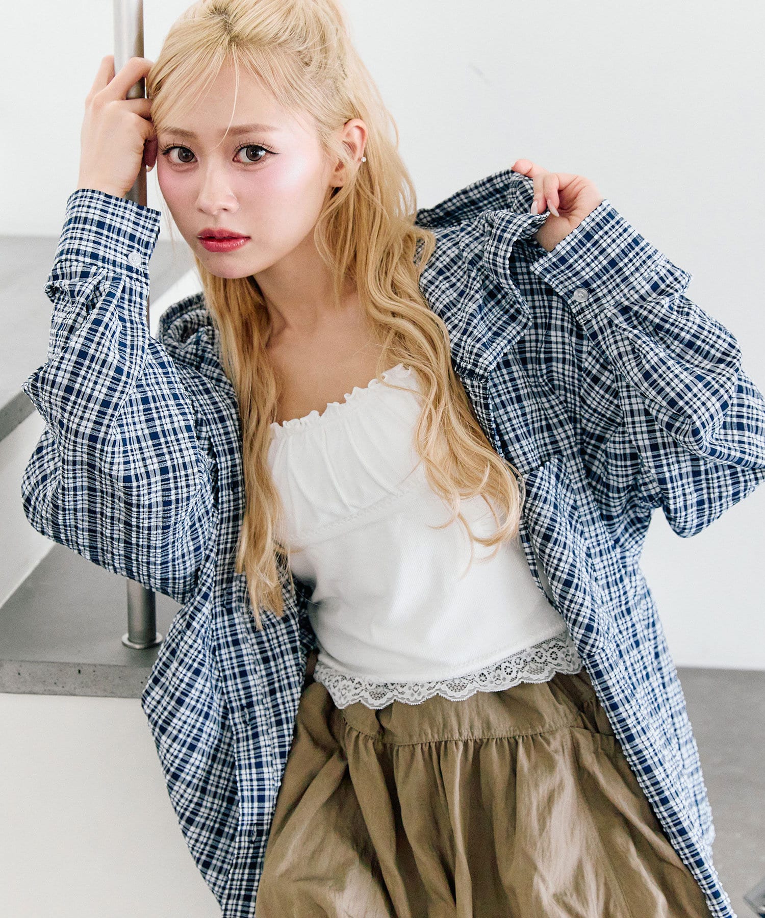 OLIVE des OLIVE(オリーブ デ オリーブ) フードBigシャツ