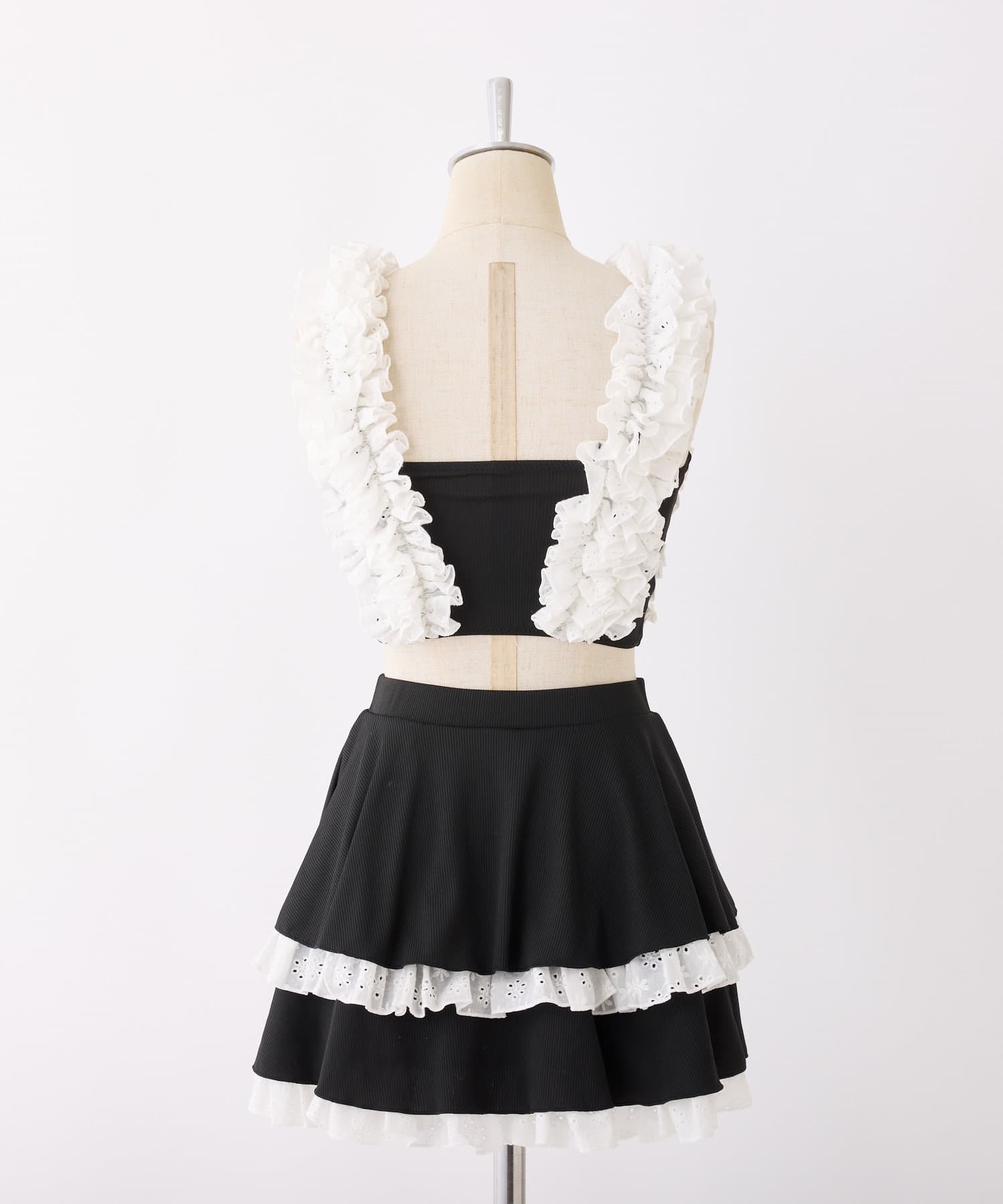 one after another NICE CLAUP(ワンアフターアナザー ナイスクラップ) swimwear/綿レースフリル(3点セット)
