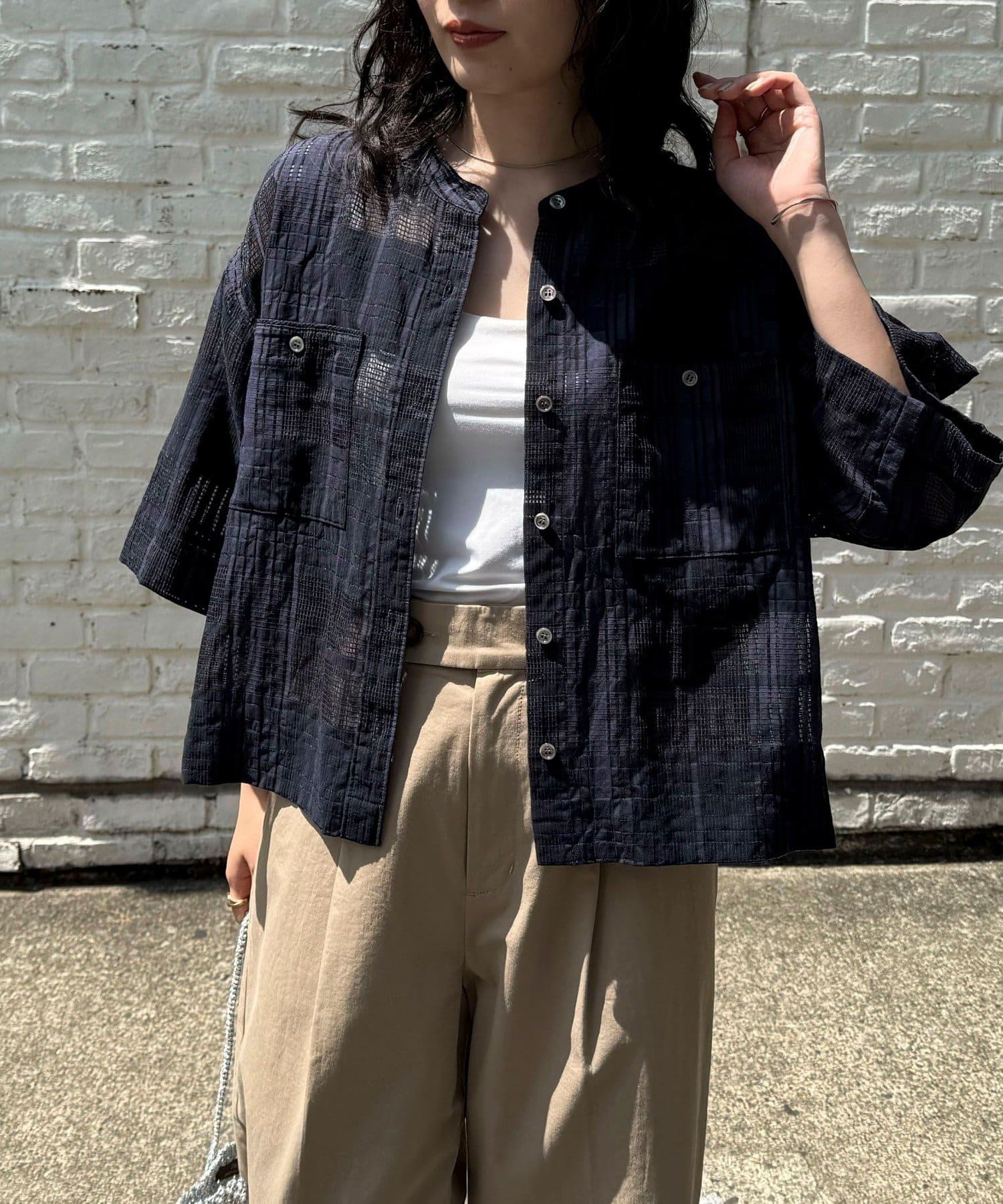 FREDY & GLOSTER(フレディ アンド グロスター) シアーチェック半袖シャツ