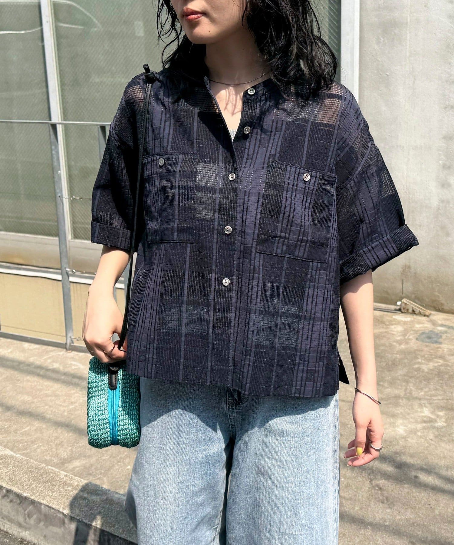 FREDY & GLOSTER(フレディ アンド グロスター) シアーチェック半袖シャツ