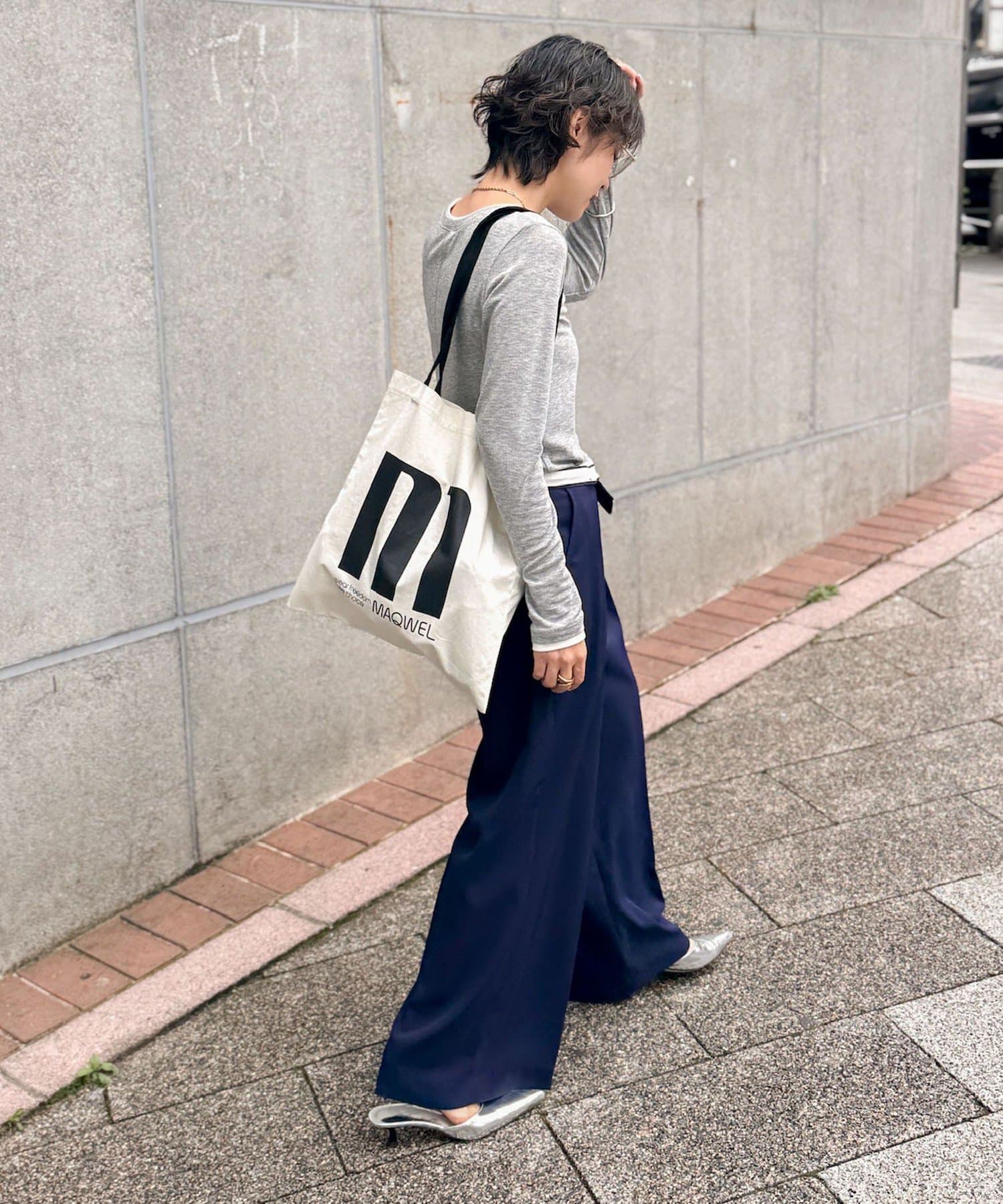 AtLast&Co. 2タックスラックスパンツ benine 9 / ウールツイル2タックスラックス