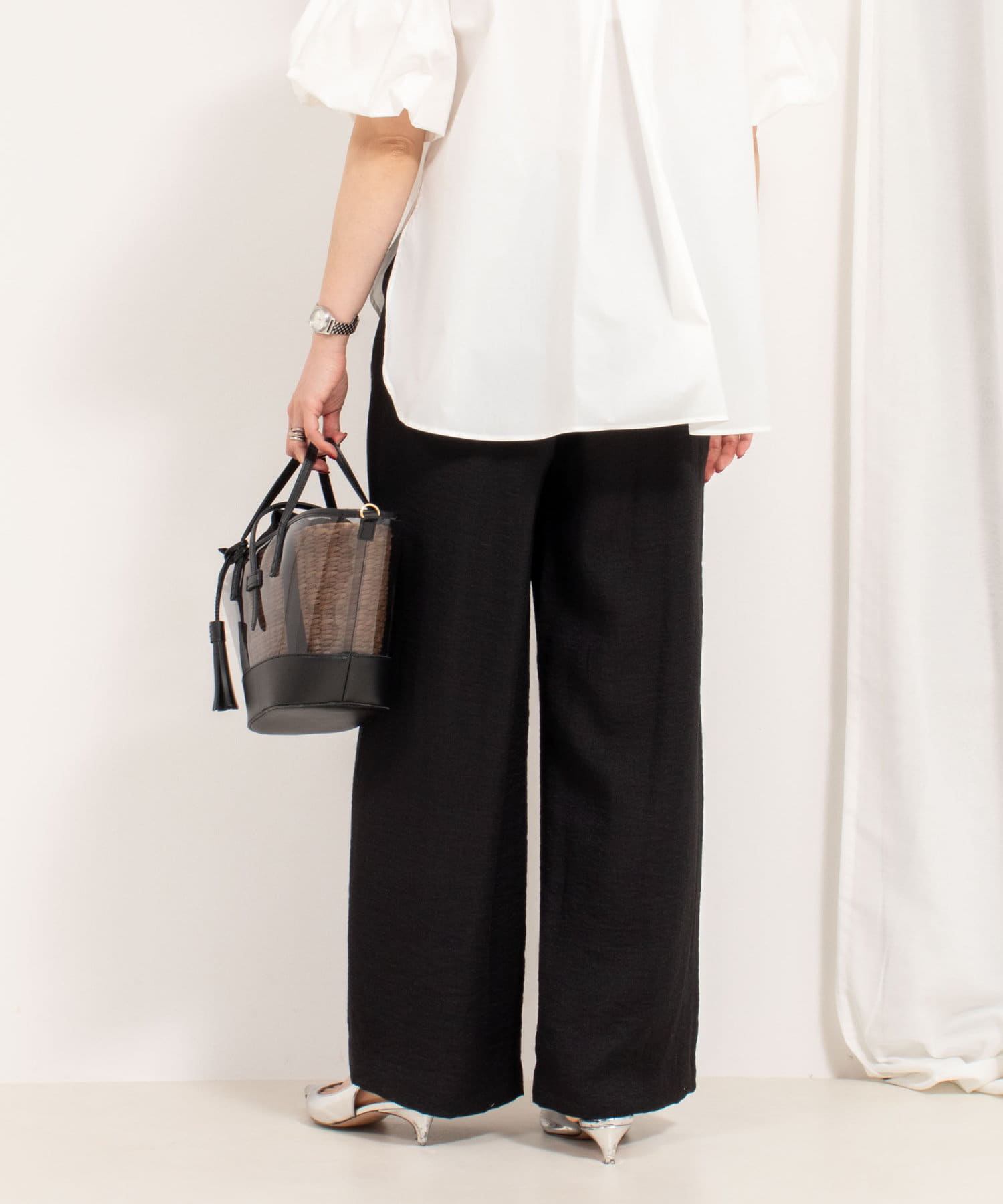 NOLLEY'S(ノーリーズ) ◇【WEB限定】《セットアップ対応》ジュピターインゴムイージーワイドパンツ