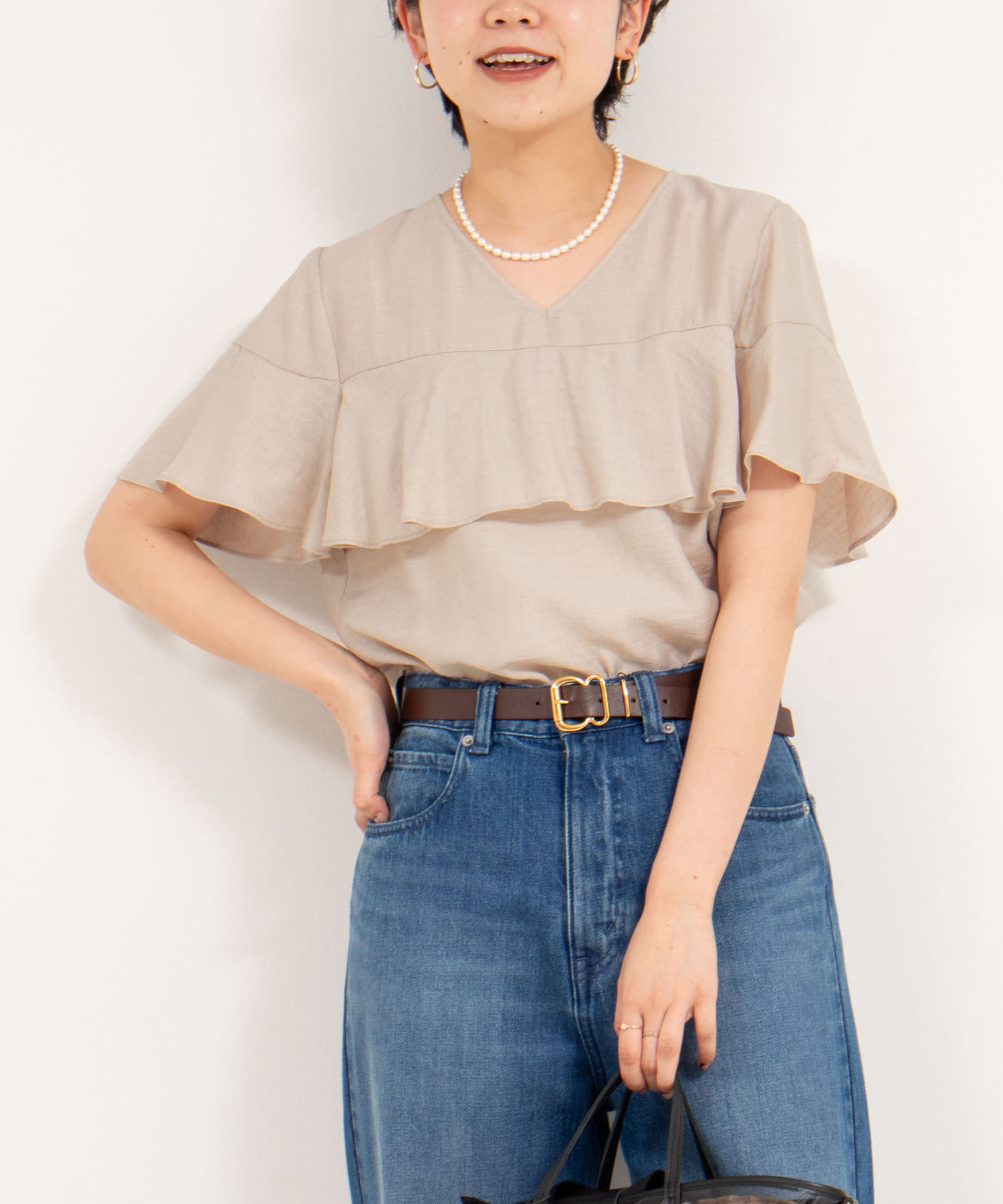 NOLLEY'S(ノーリーズ) ◇【WEB限定】《セットアップ対応》ジュピター半袖フリルブラウス