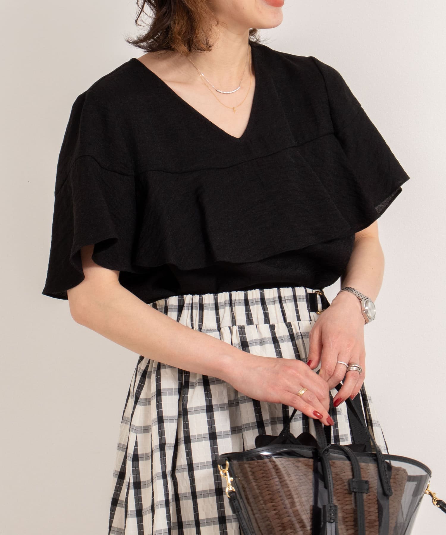 NOLLEY'S(ノーリーズ) ◇【WEB限定】《セットアップ対応》ジュピター半袖フリルブラウス