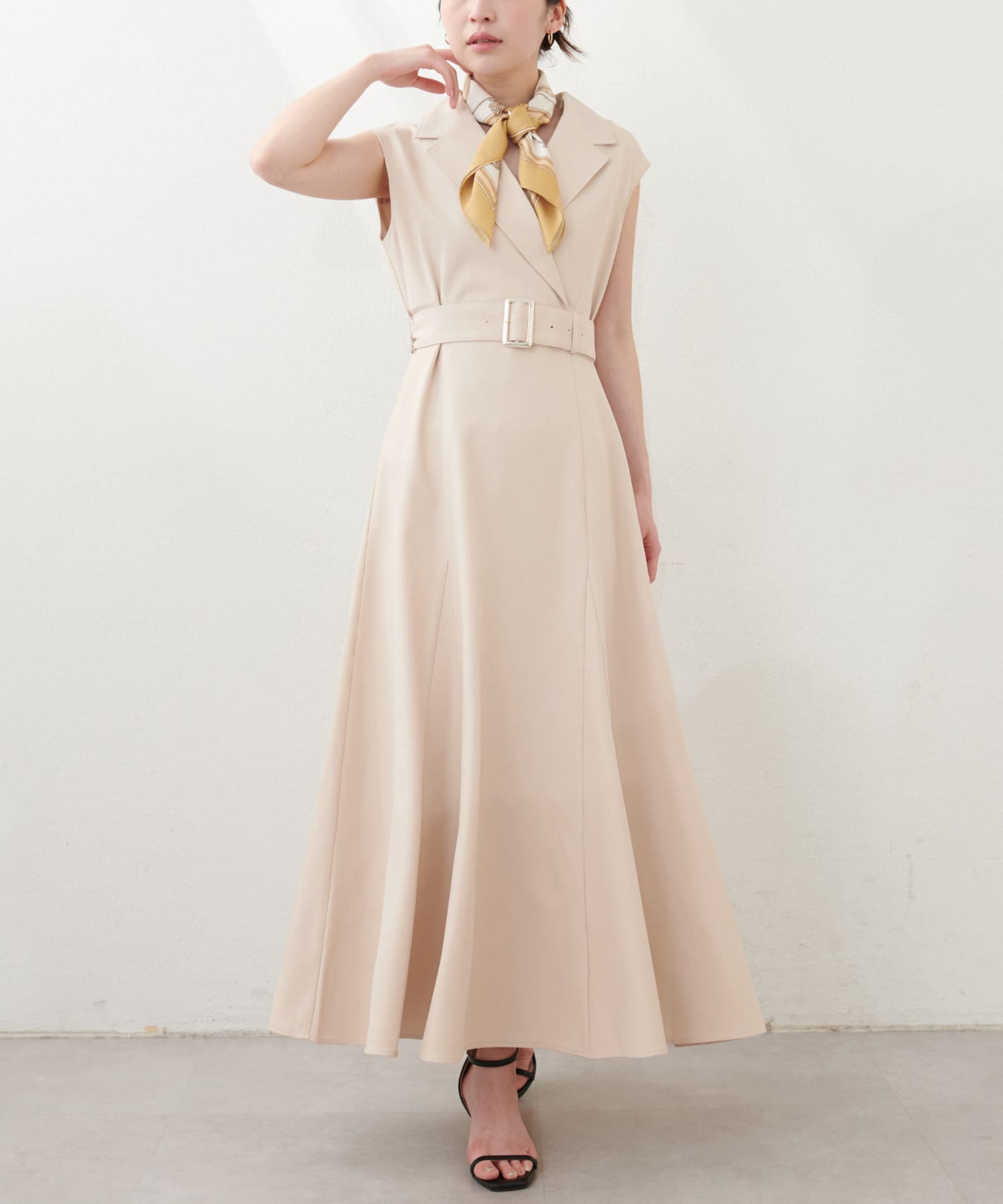 DRESSTERIOR コート（その他） ベージュ 0123725Y0067 AMBIDEX Store △○ドット刺繍 ノーカラーコート(F